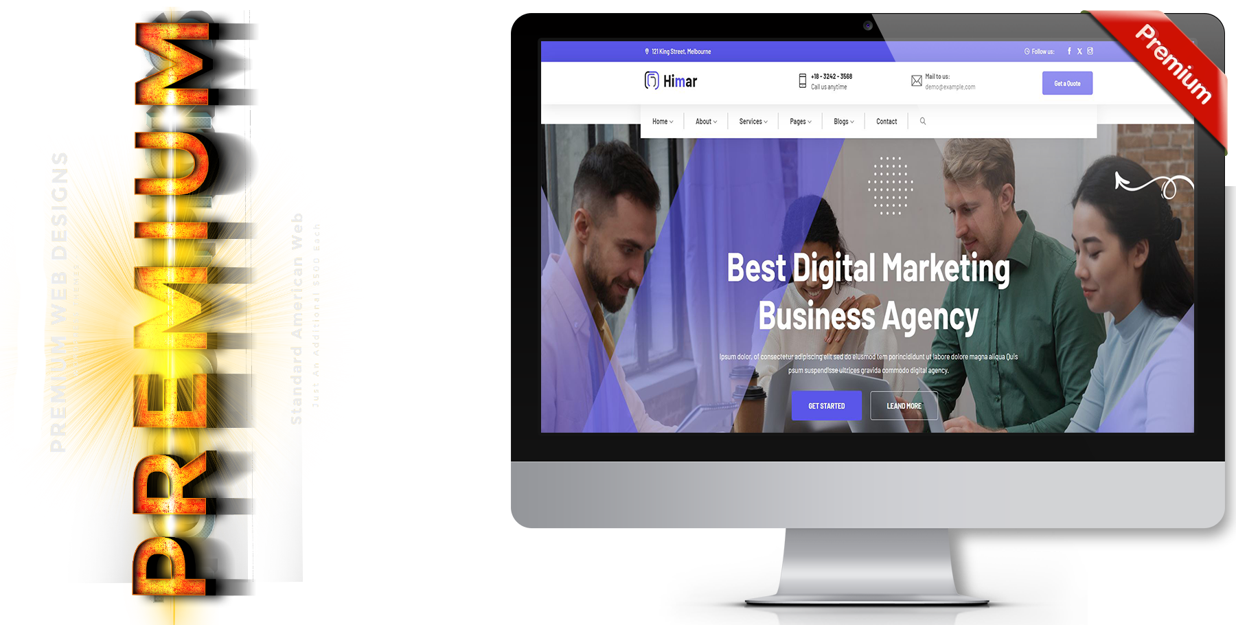 A website design in influencer