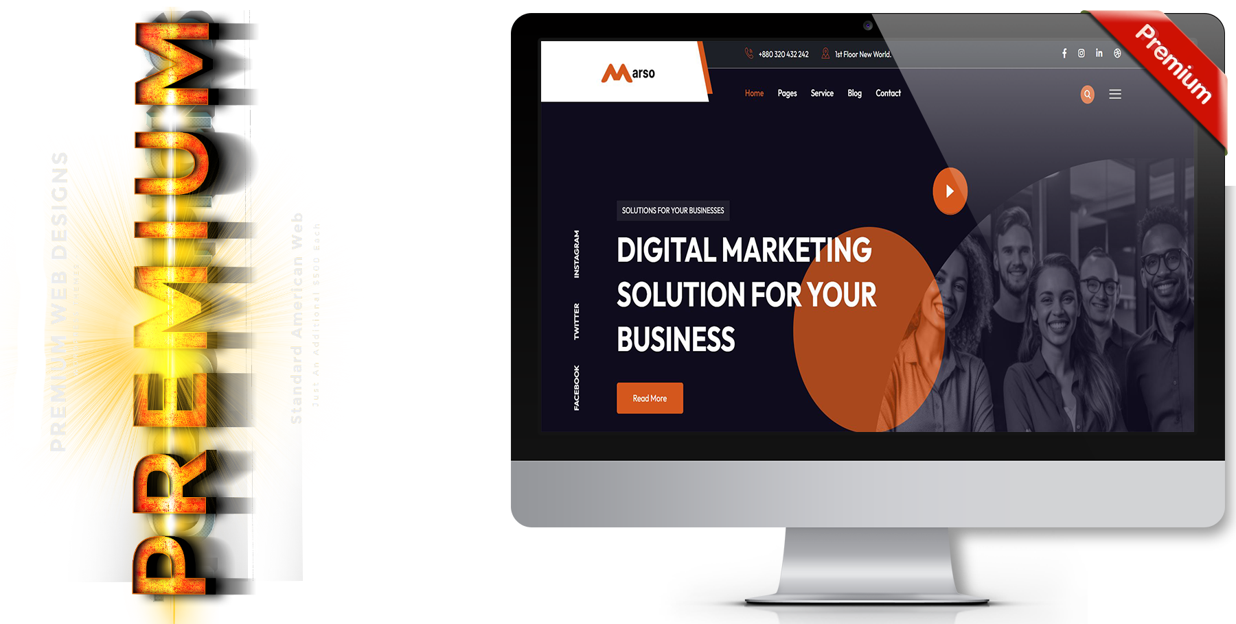 A website design in influencer