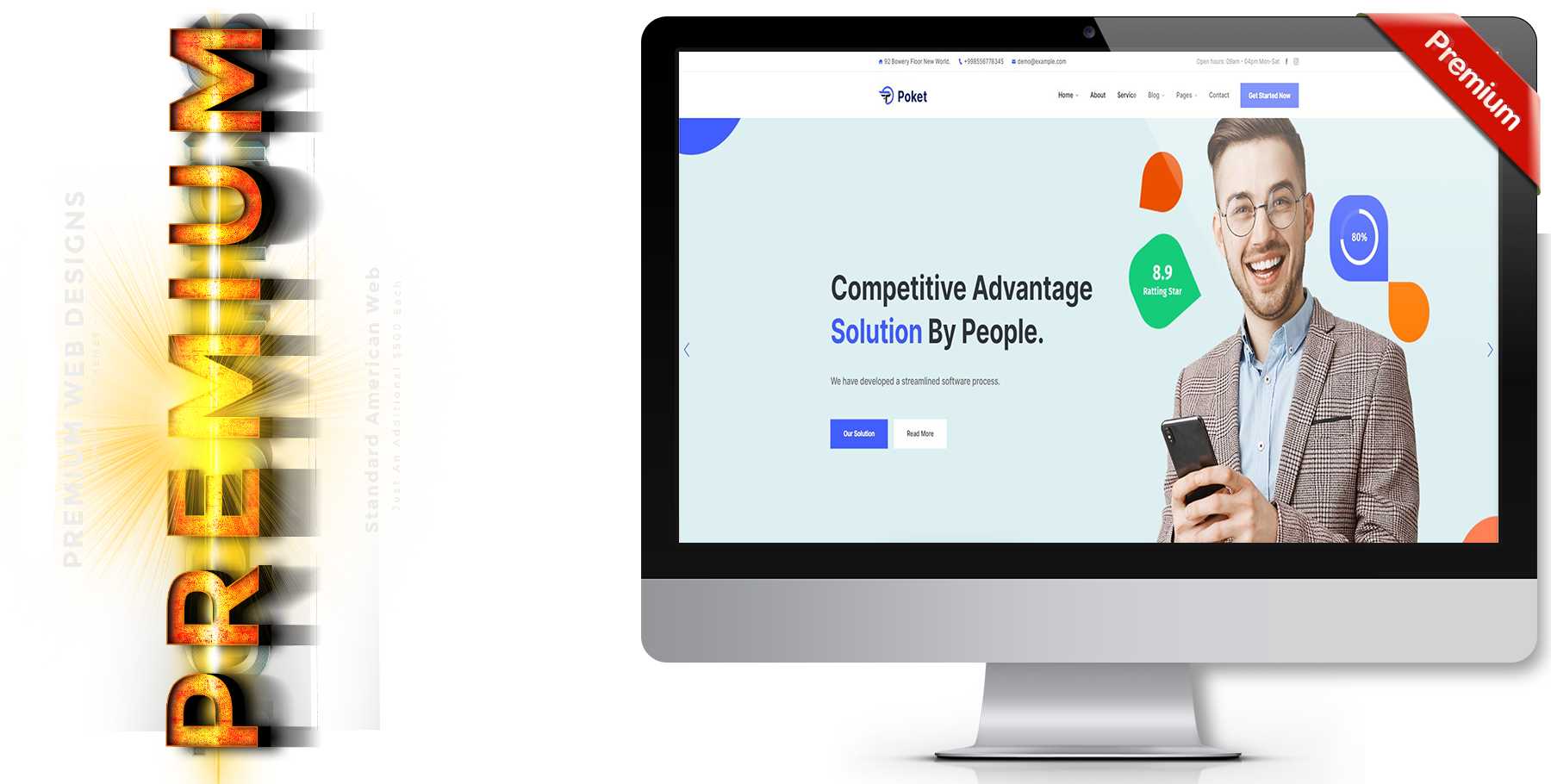 A website design in influencer