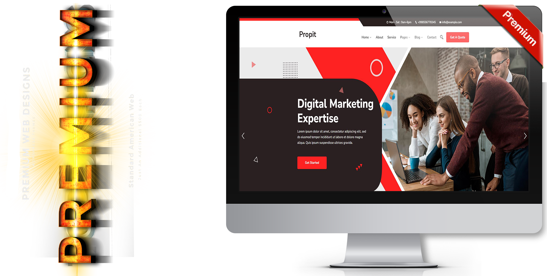 A website design in influencer