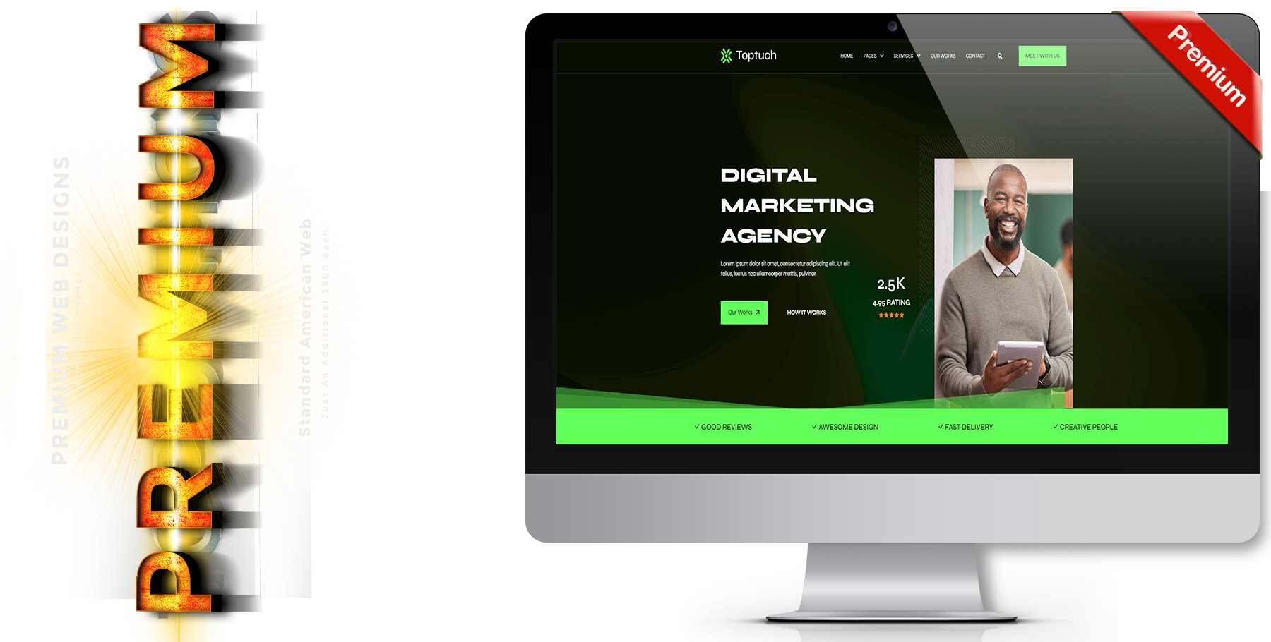 A website design in influencer