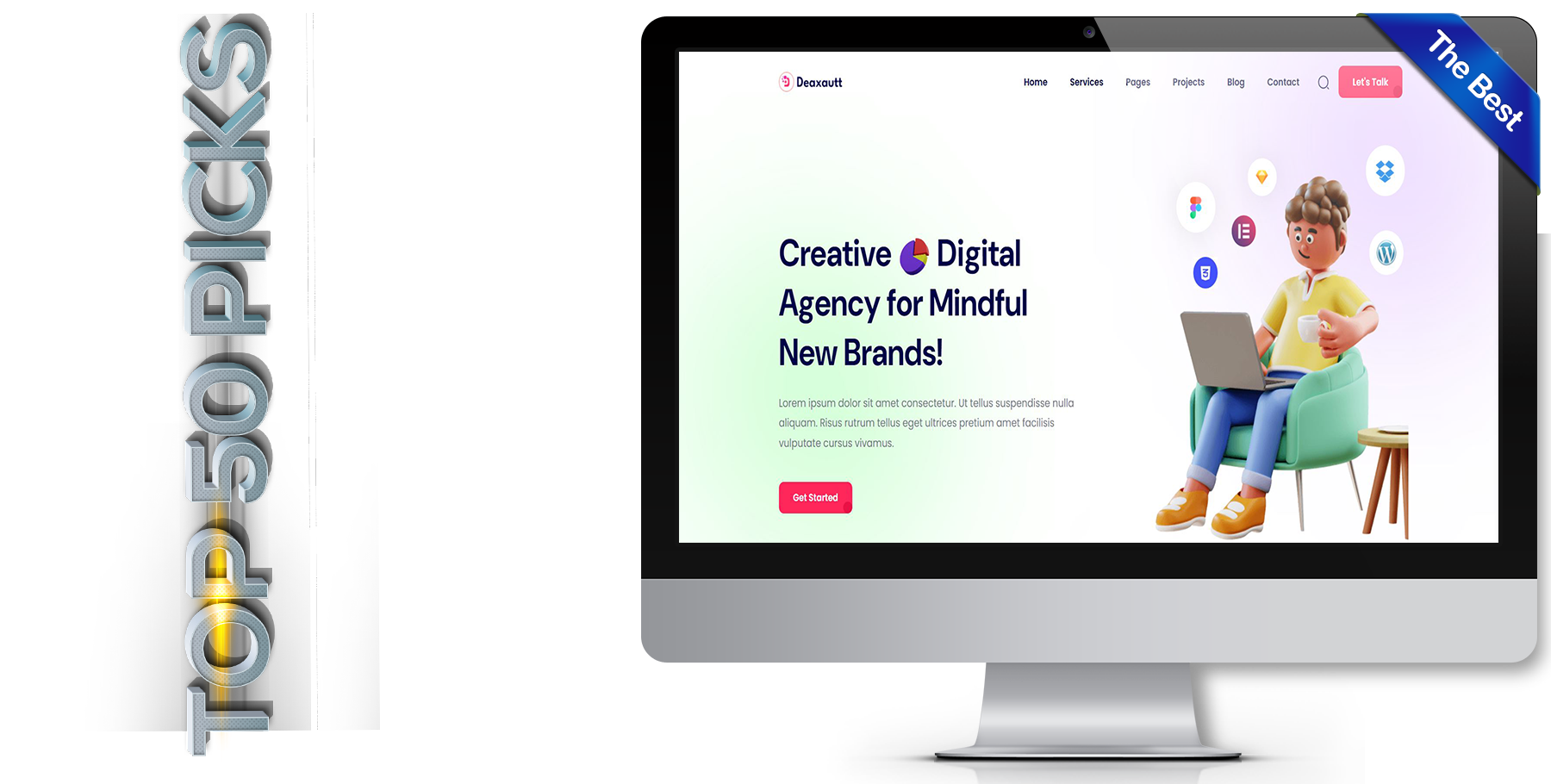 A website design in influencer called Deaxautt