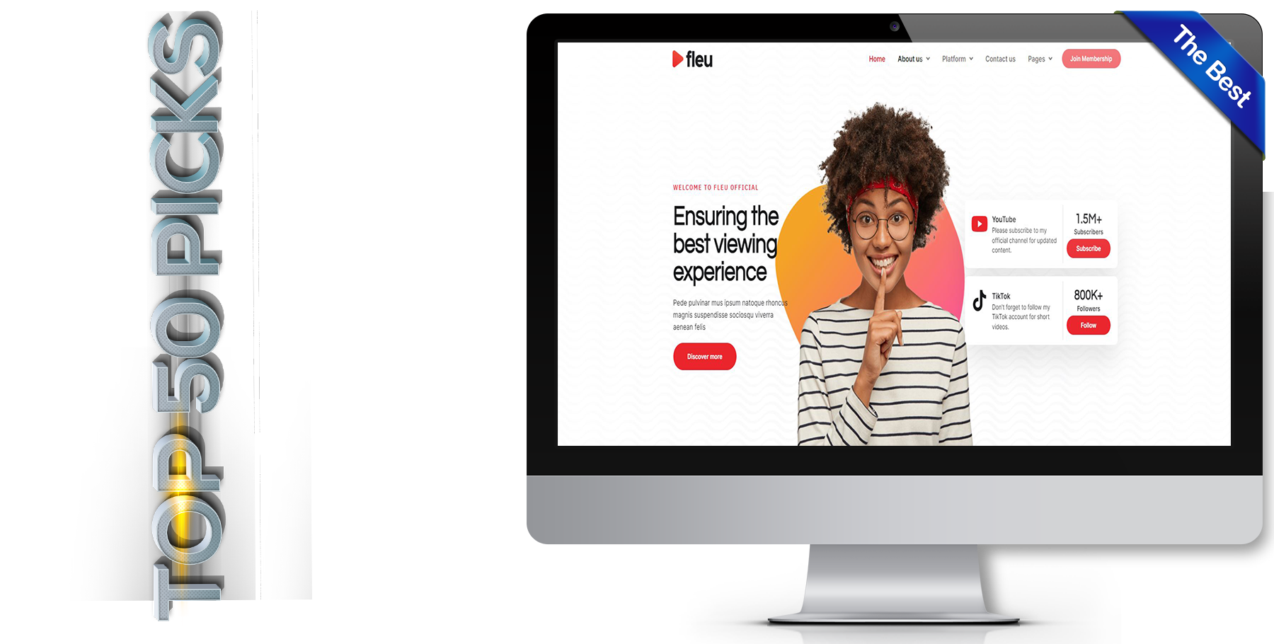 A website design in influencer called fleu
