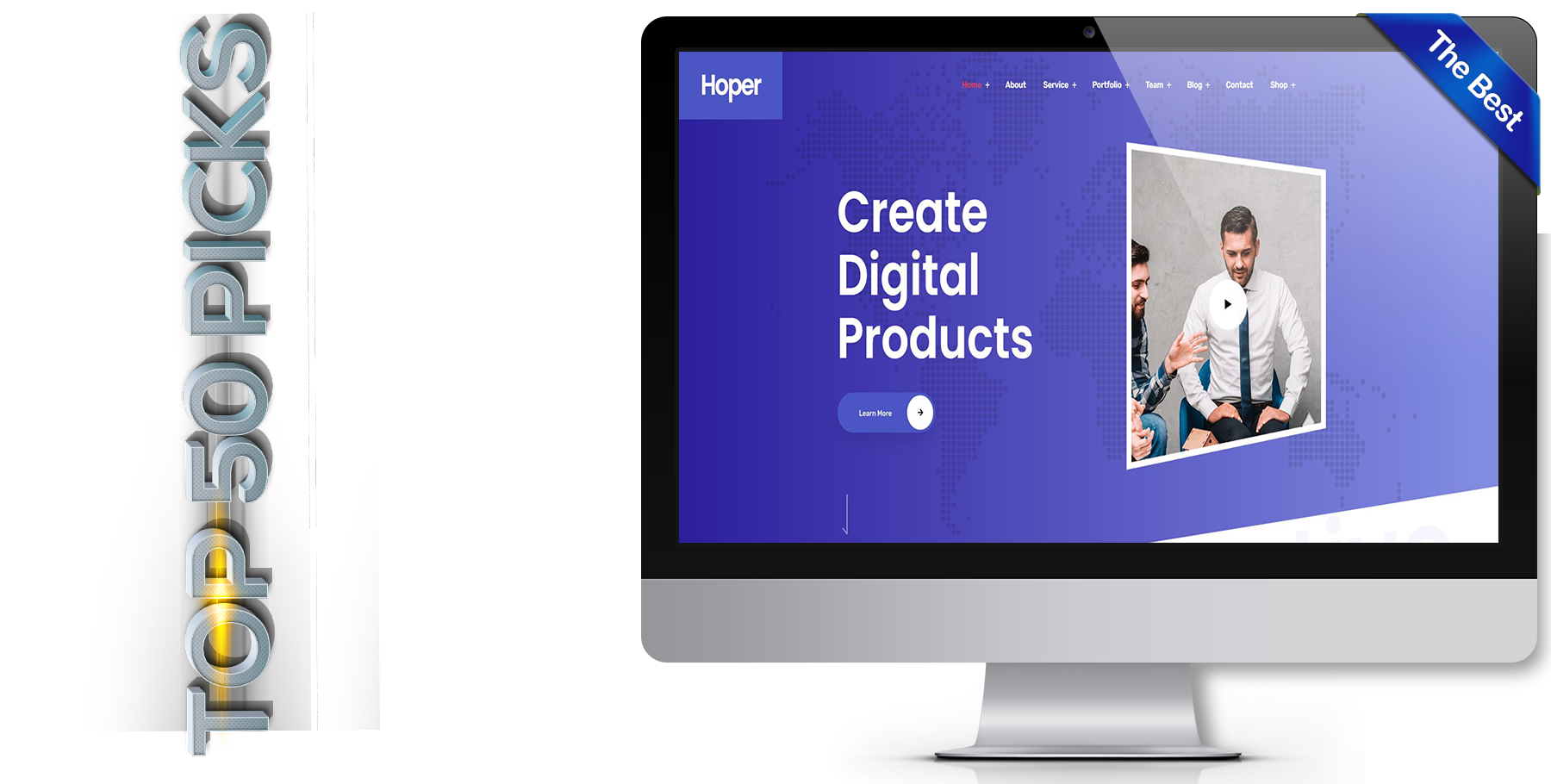 A website design in influencer called hoper
