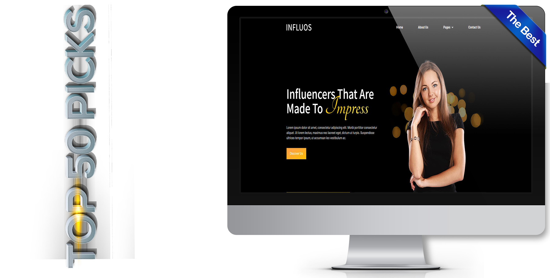 A website design in influencer called influos