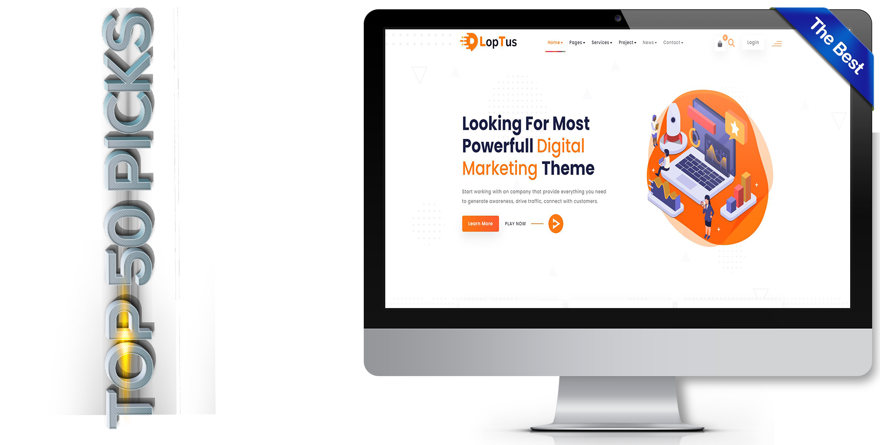 A website design in influencer called loptus