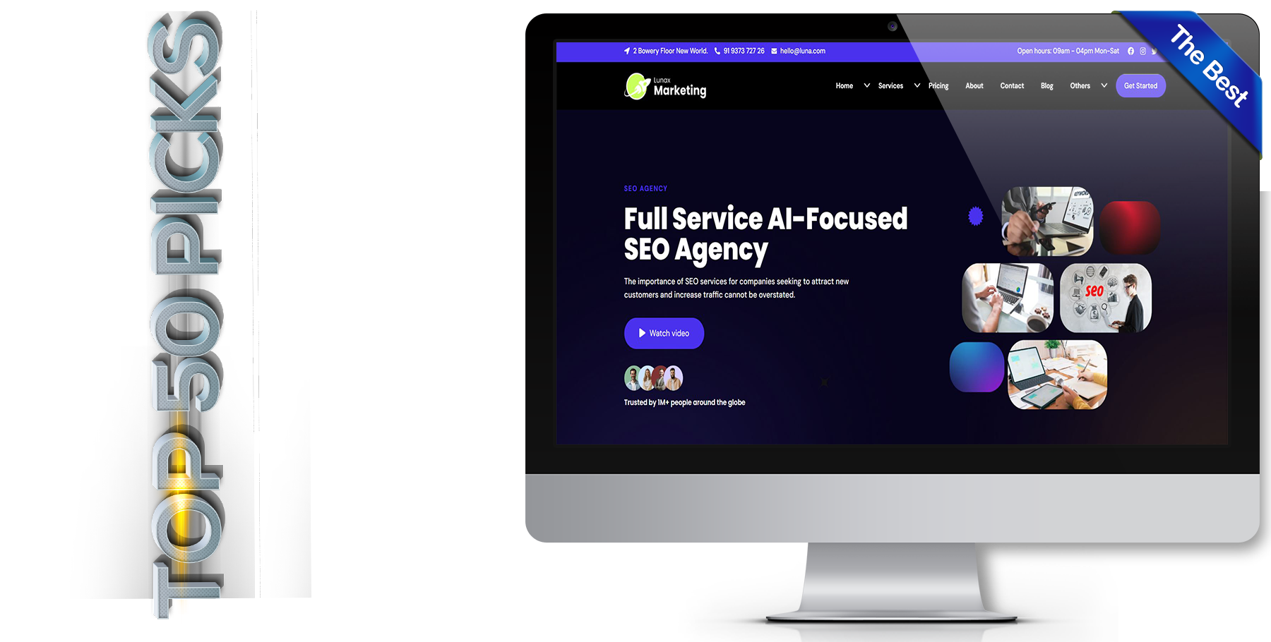 A website design in influencer called country lunax