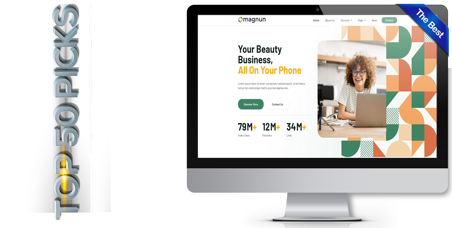 A website design in influencer called magnun 