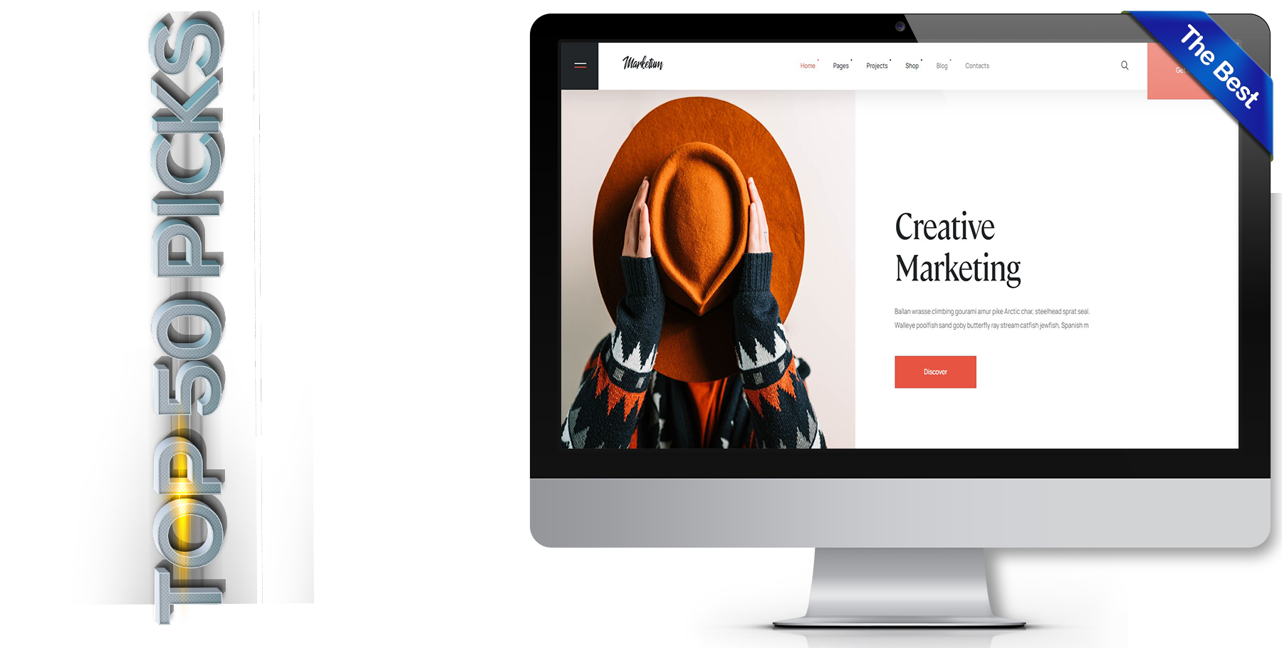 A website design in influencer called marketum