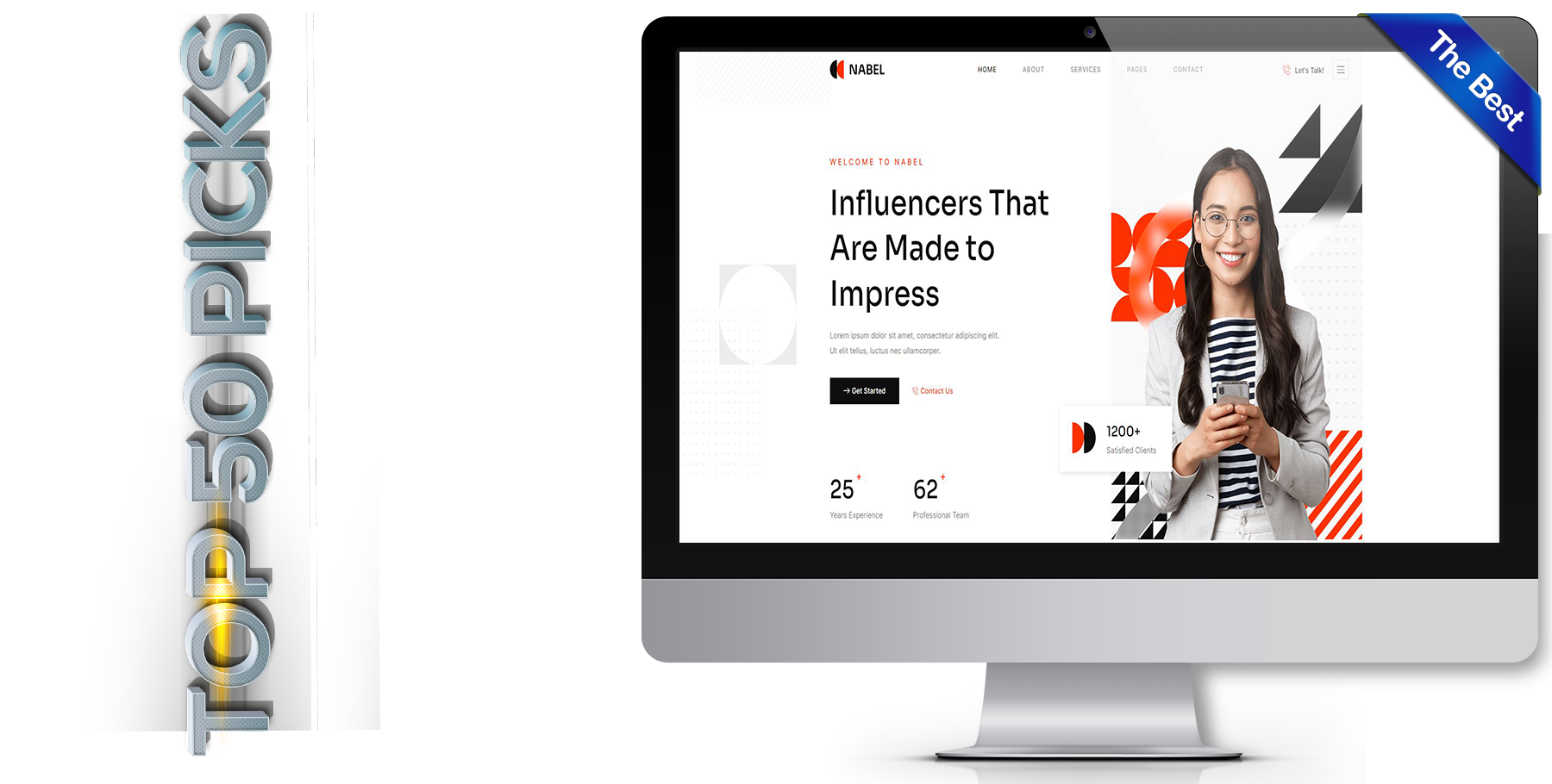 A website design in influencer called nabel