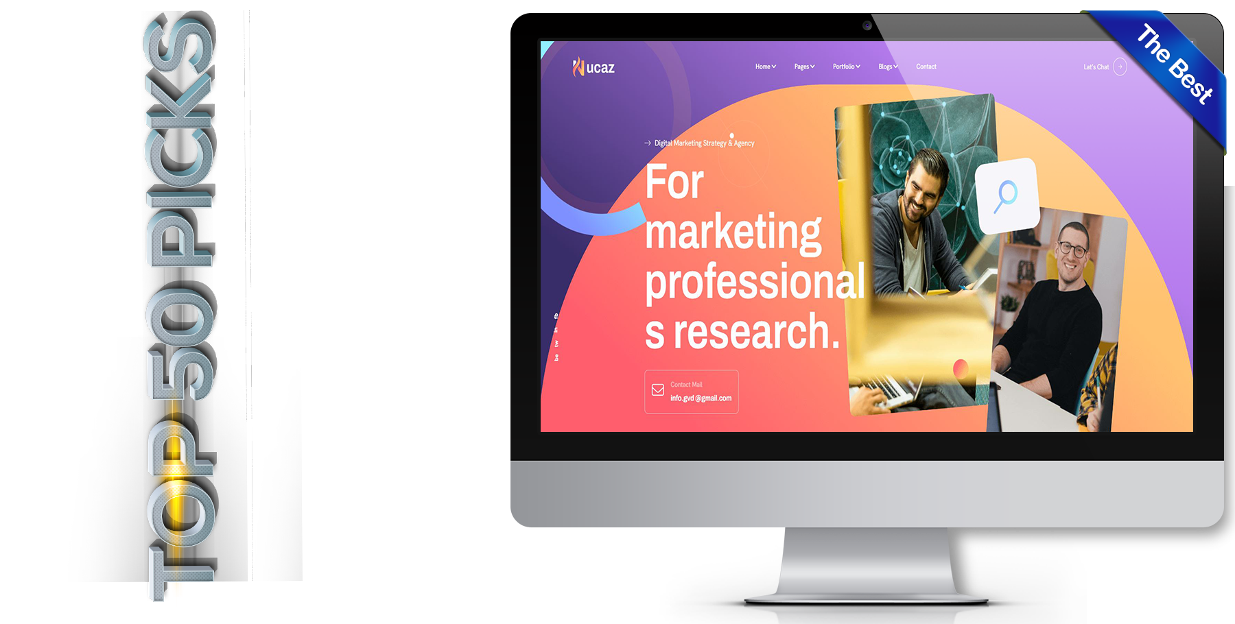 A website design in influencer called nucaz