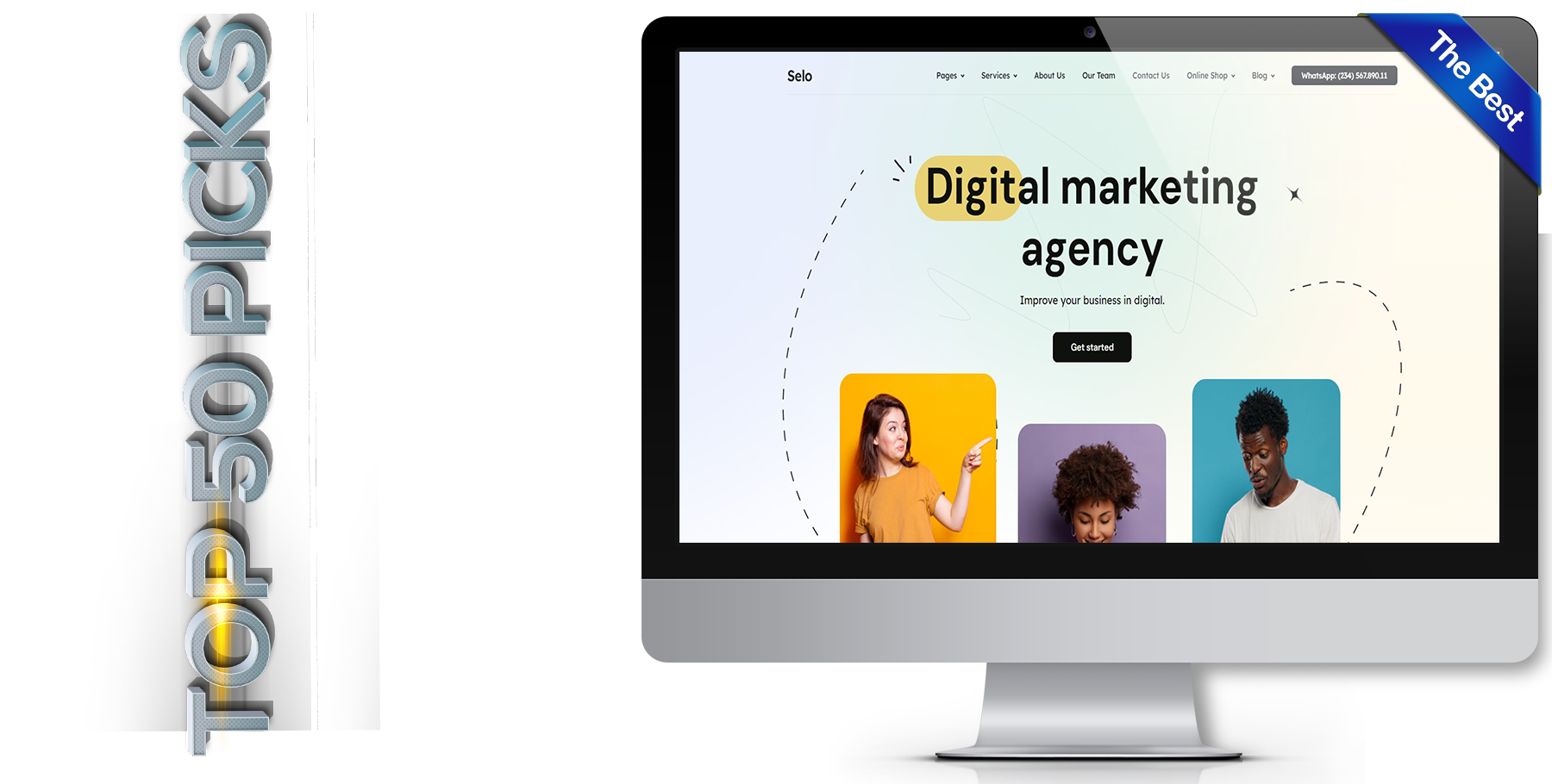 A website design in influencer called selo