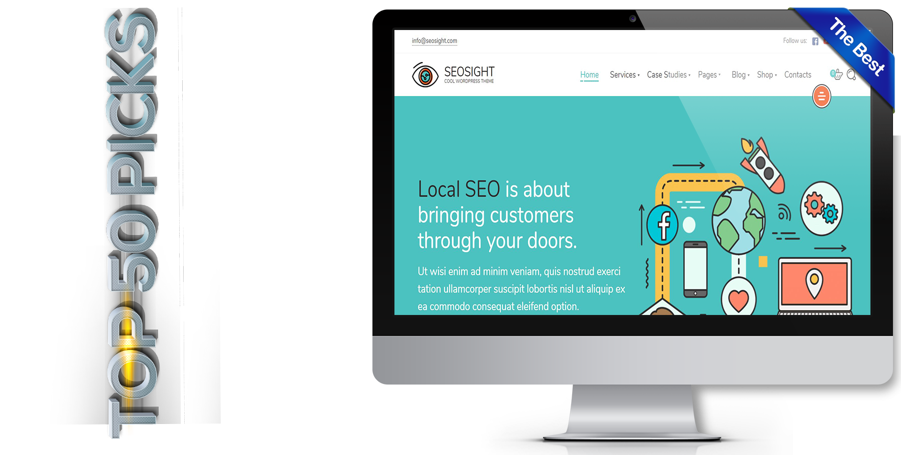 A website design in influencer called seosight