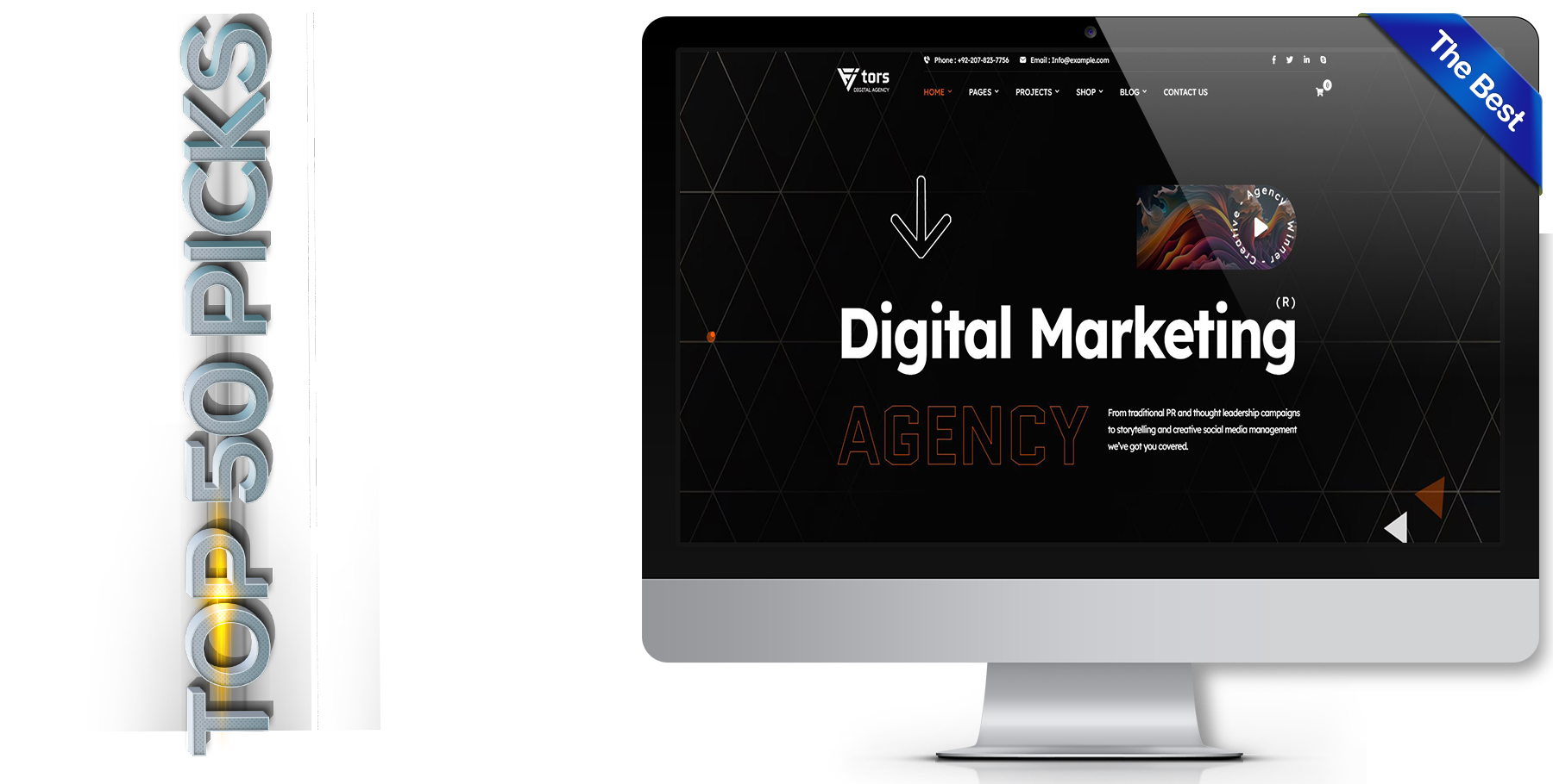 A website design in influencer called vitors