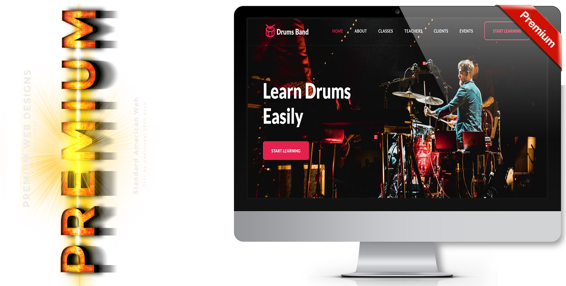 A website design in music