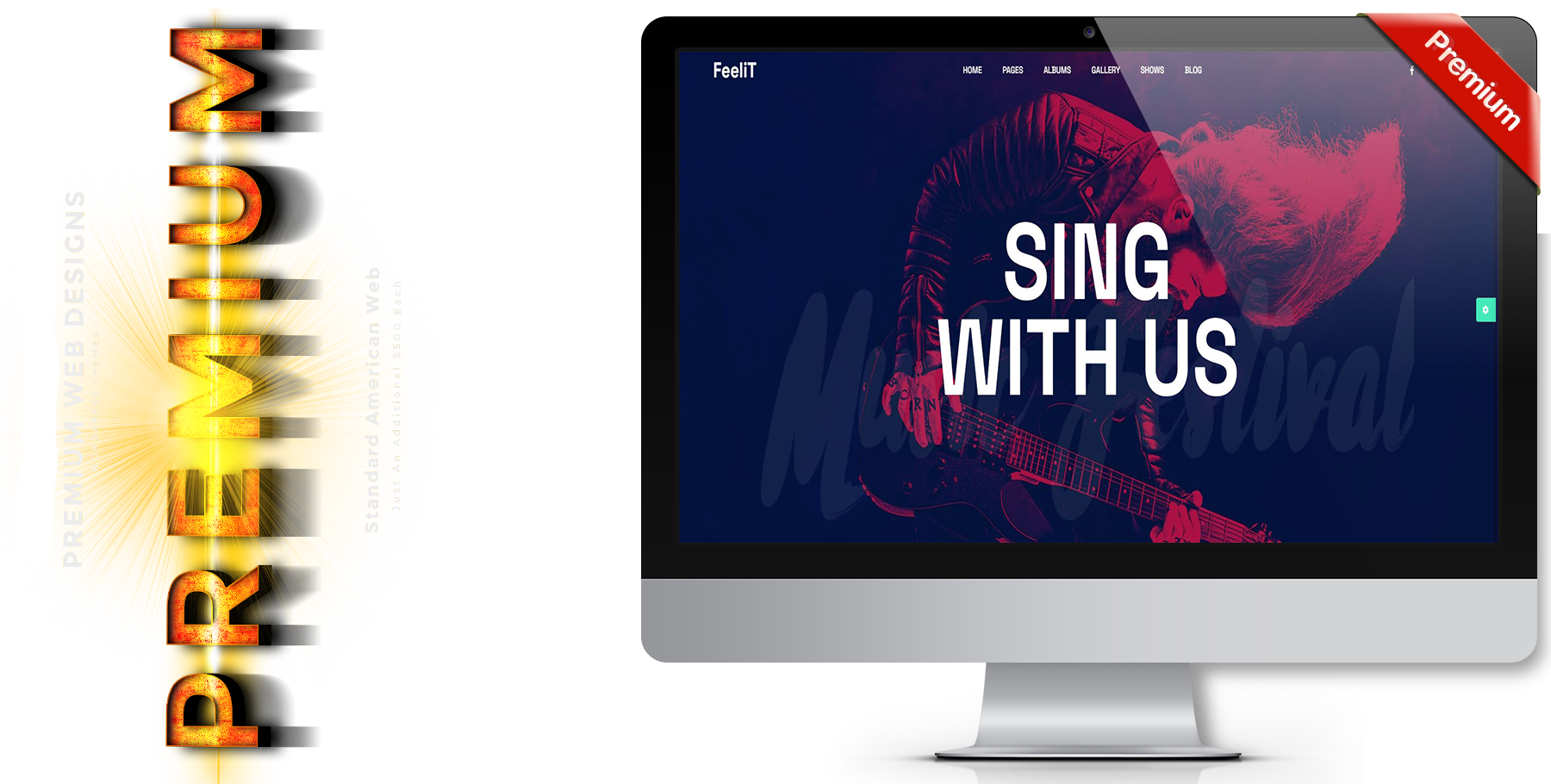 A website design in music