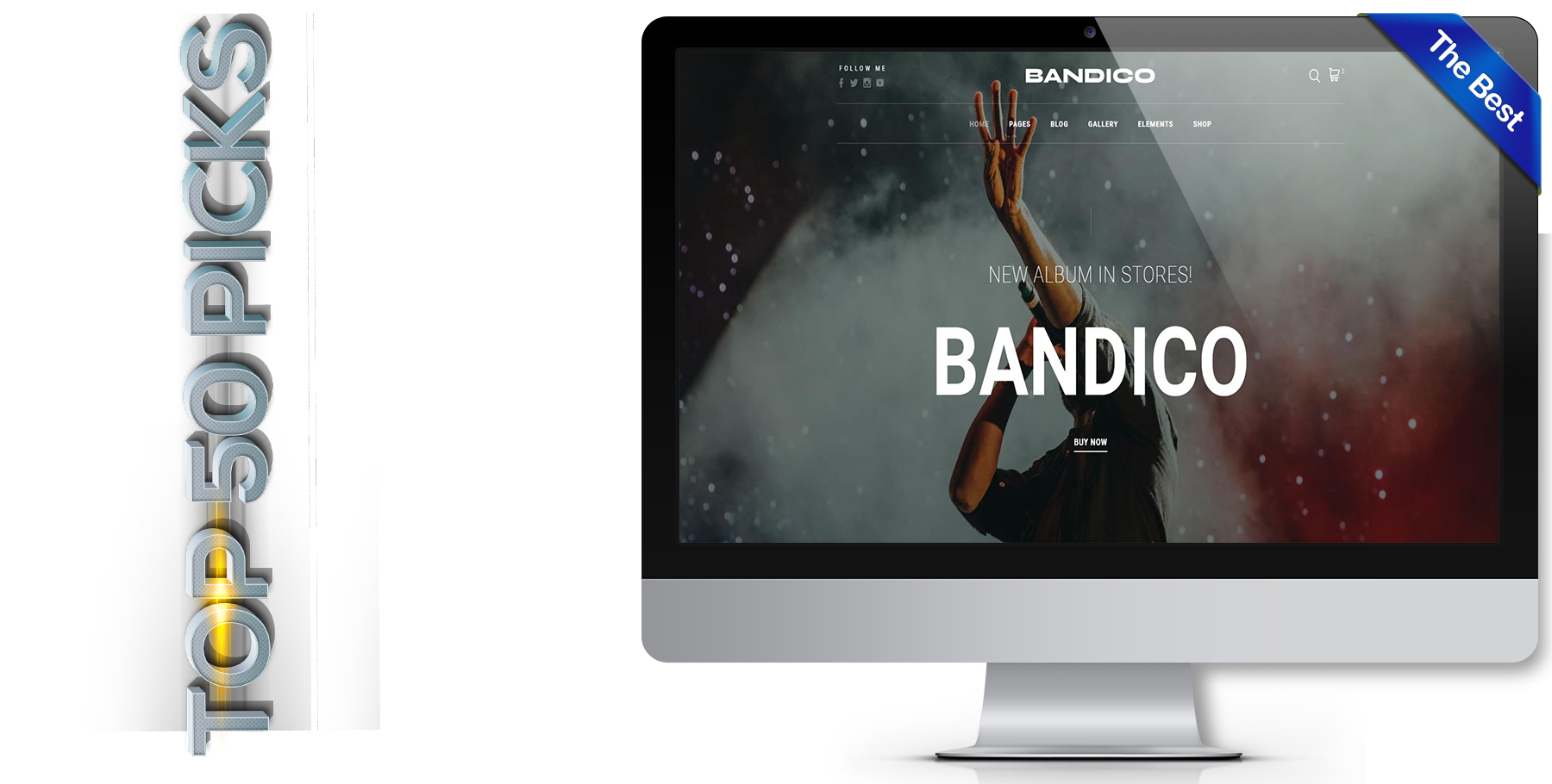 A website design in music called bandico