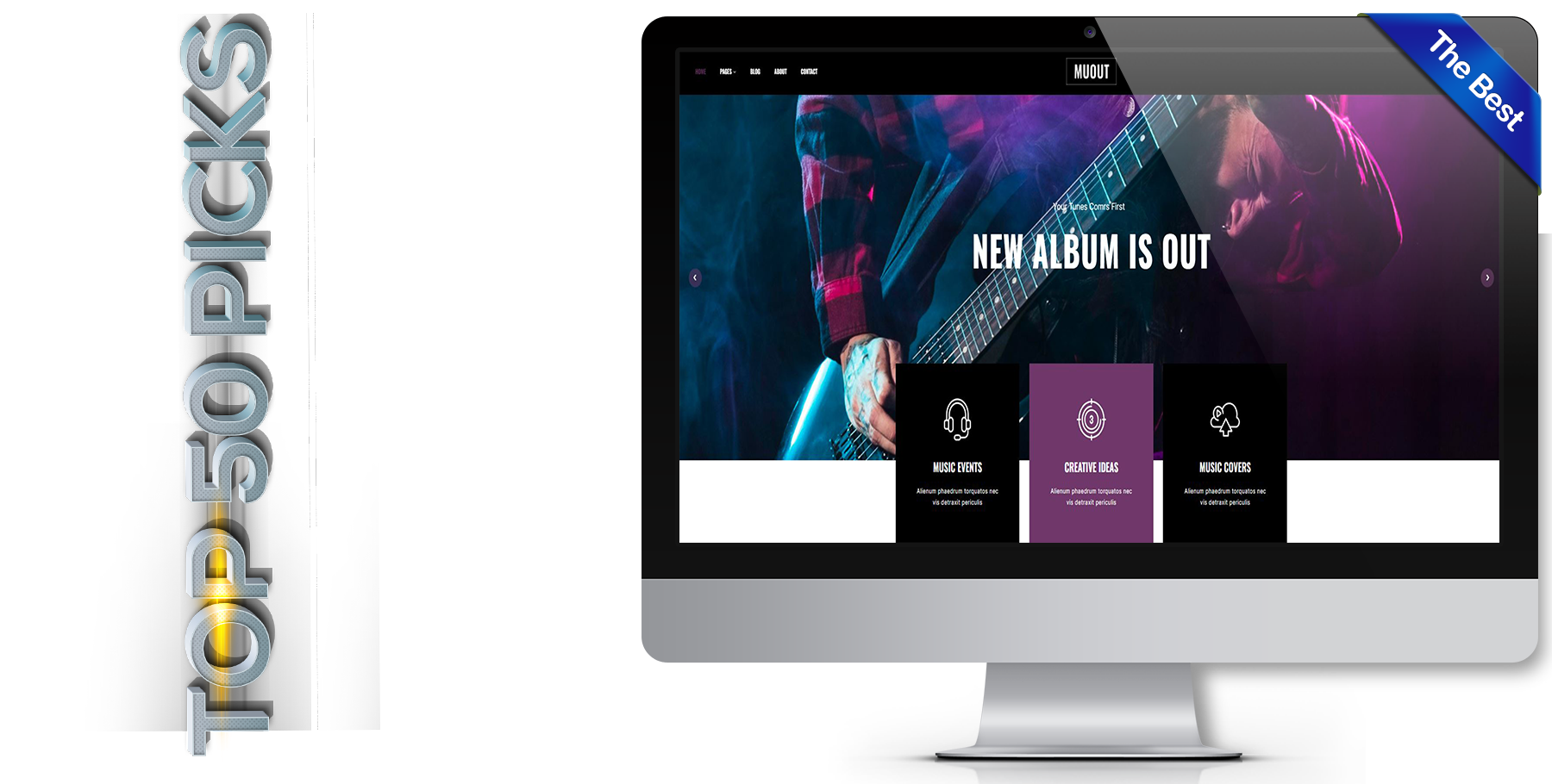 A website design in music called Muout