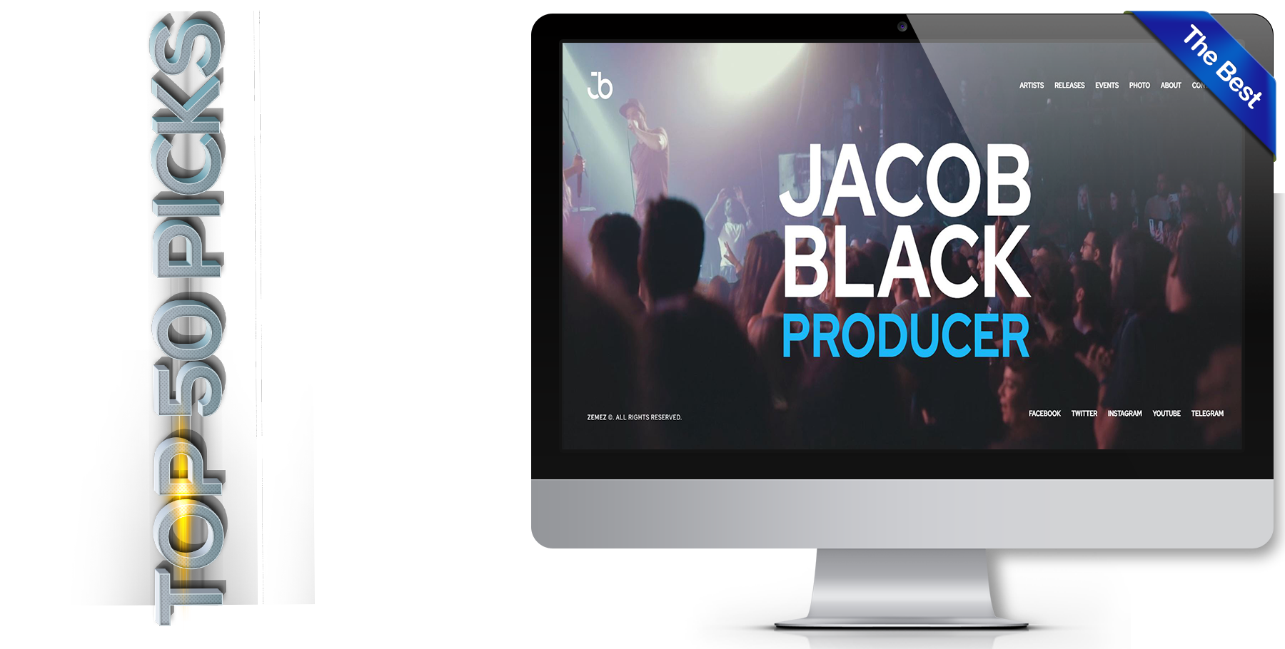 A website design in music called jacob black