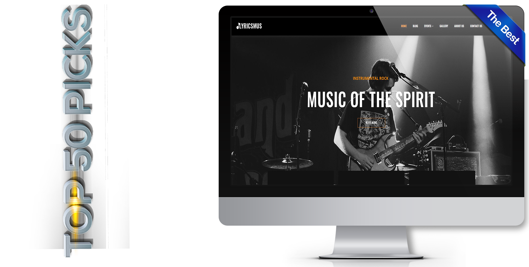 A website design in  music called Lyricsmus