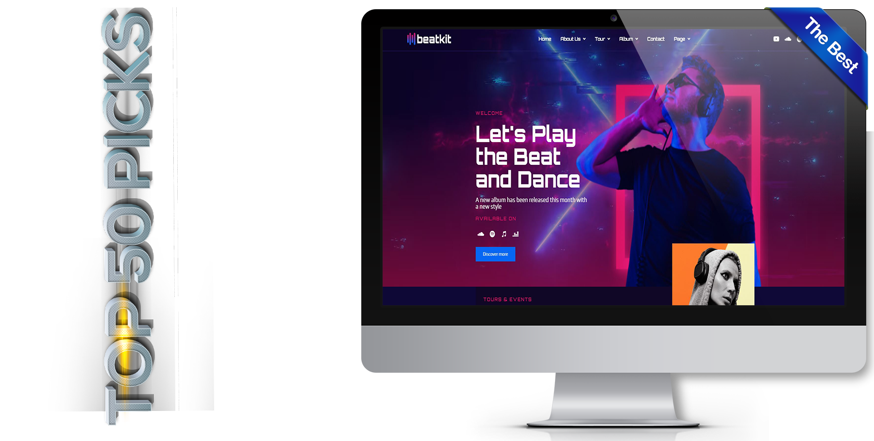 A website design in music called BeatKit