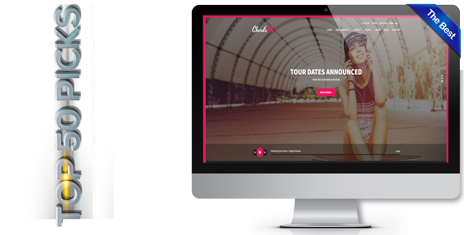 A website design in music called chords