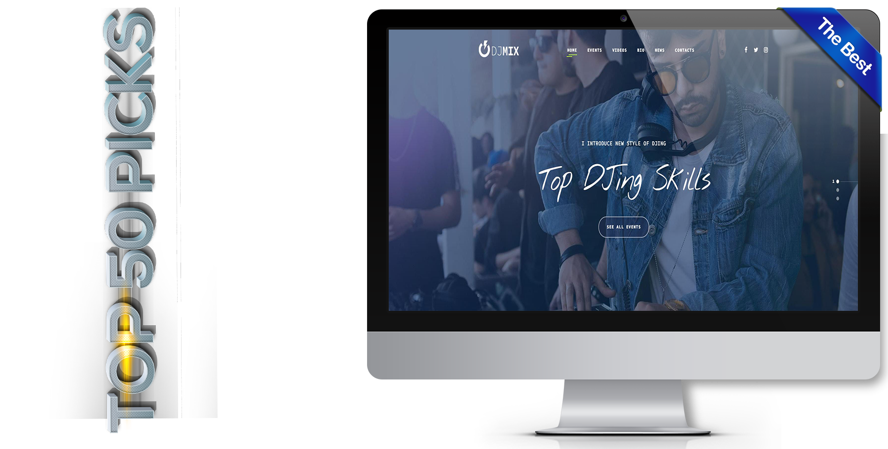 A website design in music called dj mix