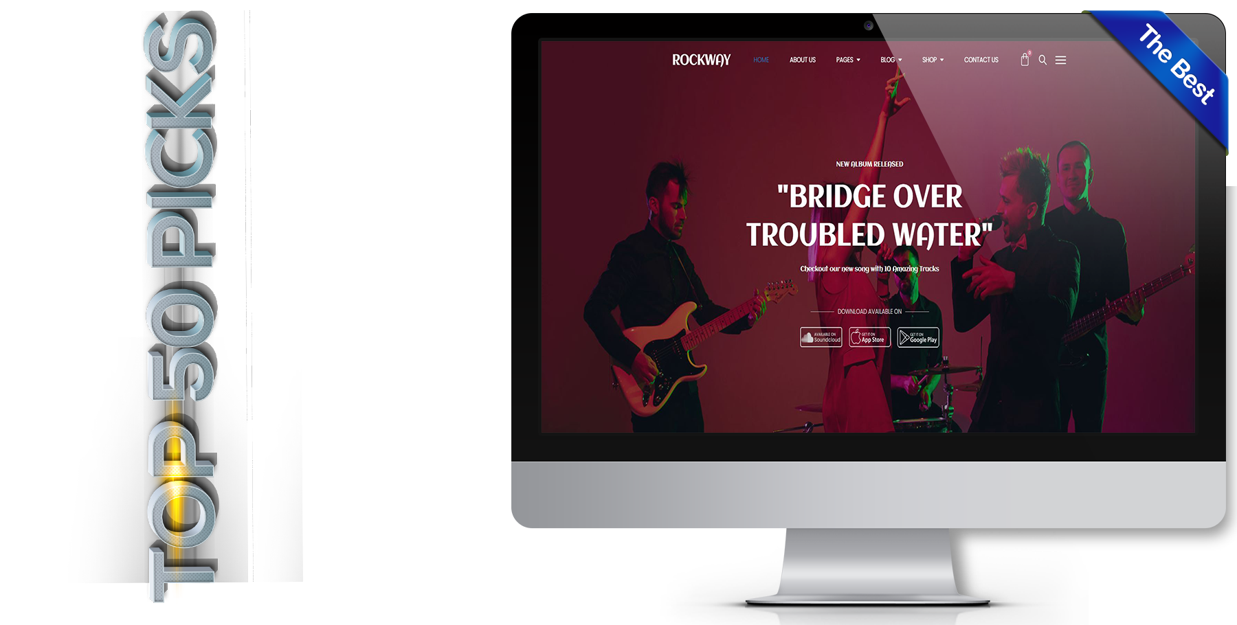 A website design in music called rockway