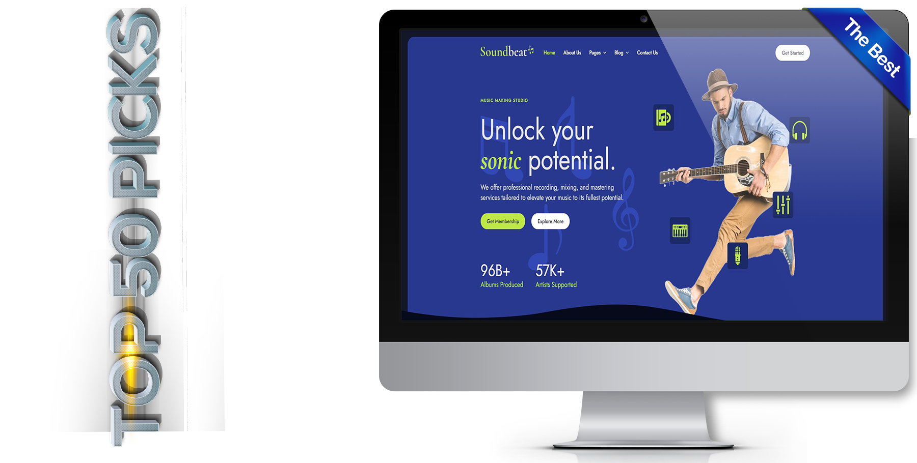 A website design in music called soundbeat