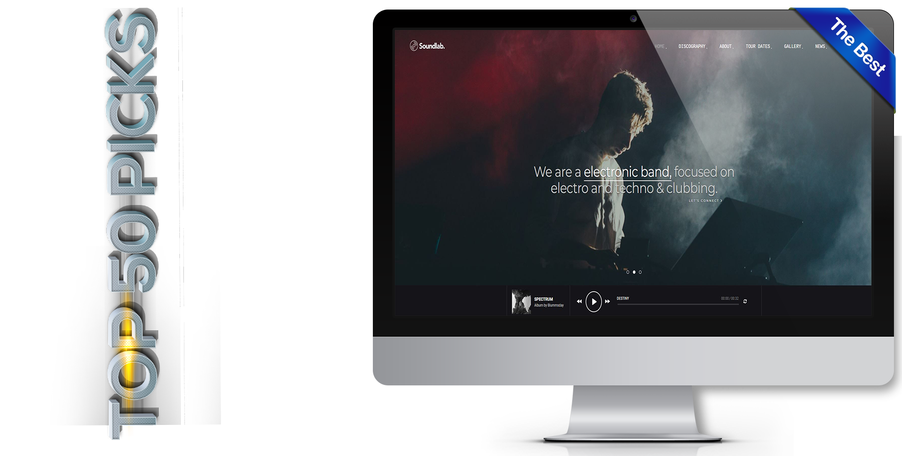 A website design in music called soundlab