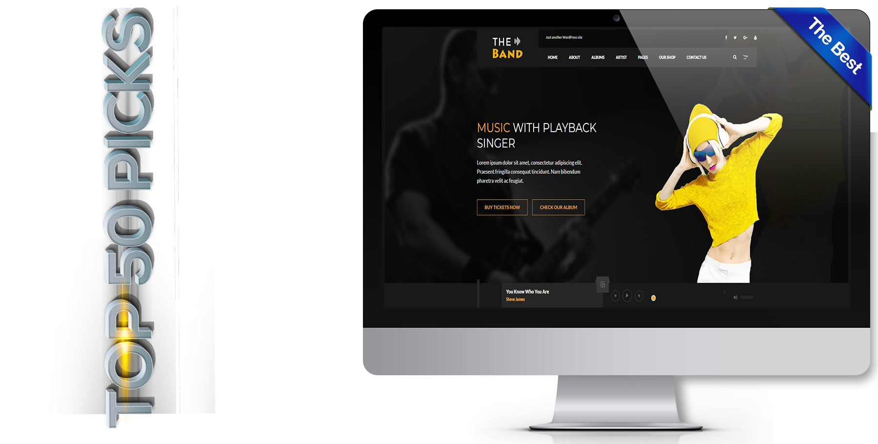 A website design in music called TheBand