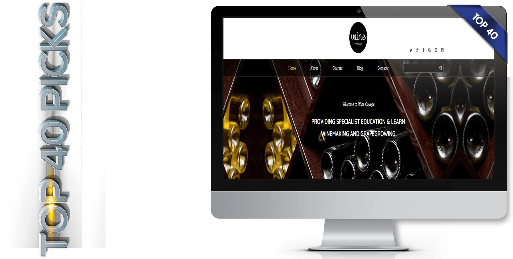 A website design called Wine College