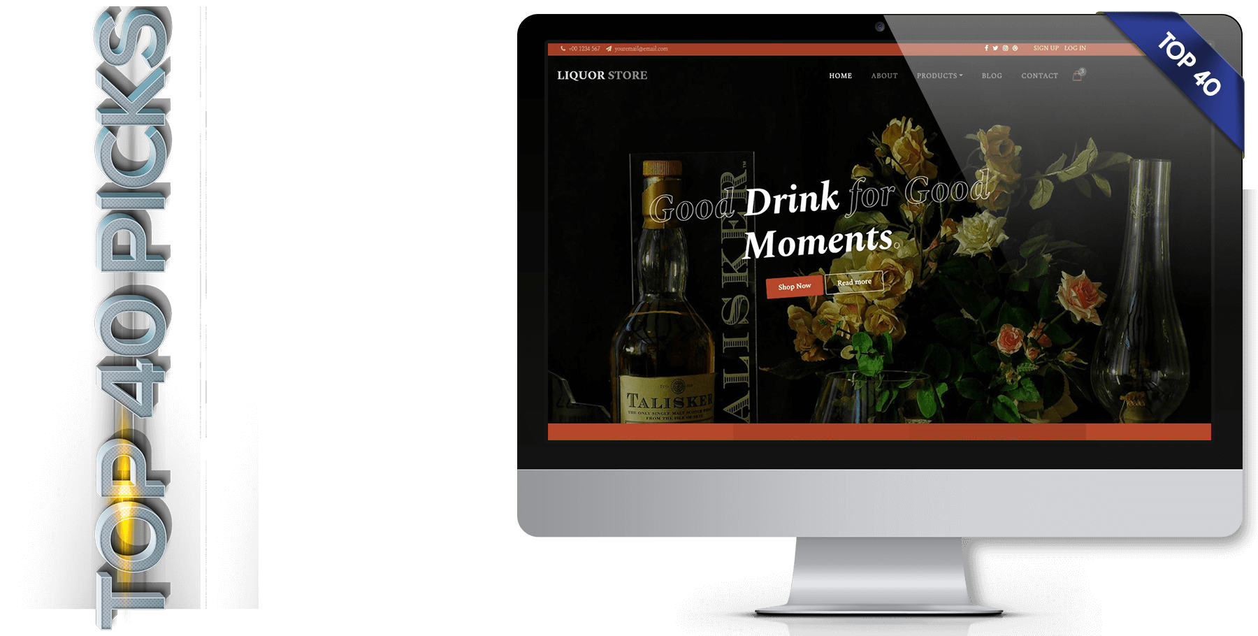 A website design called Refined Wine