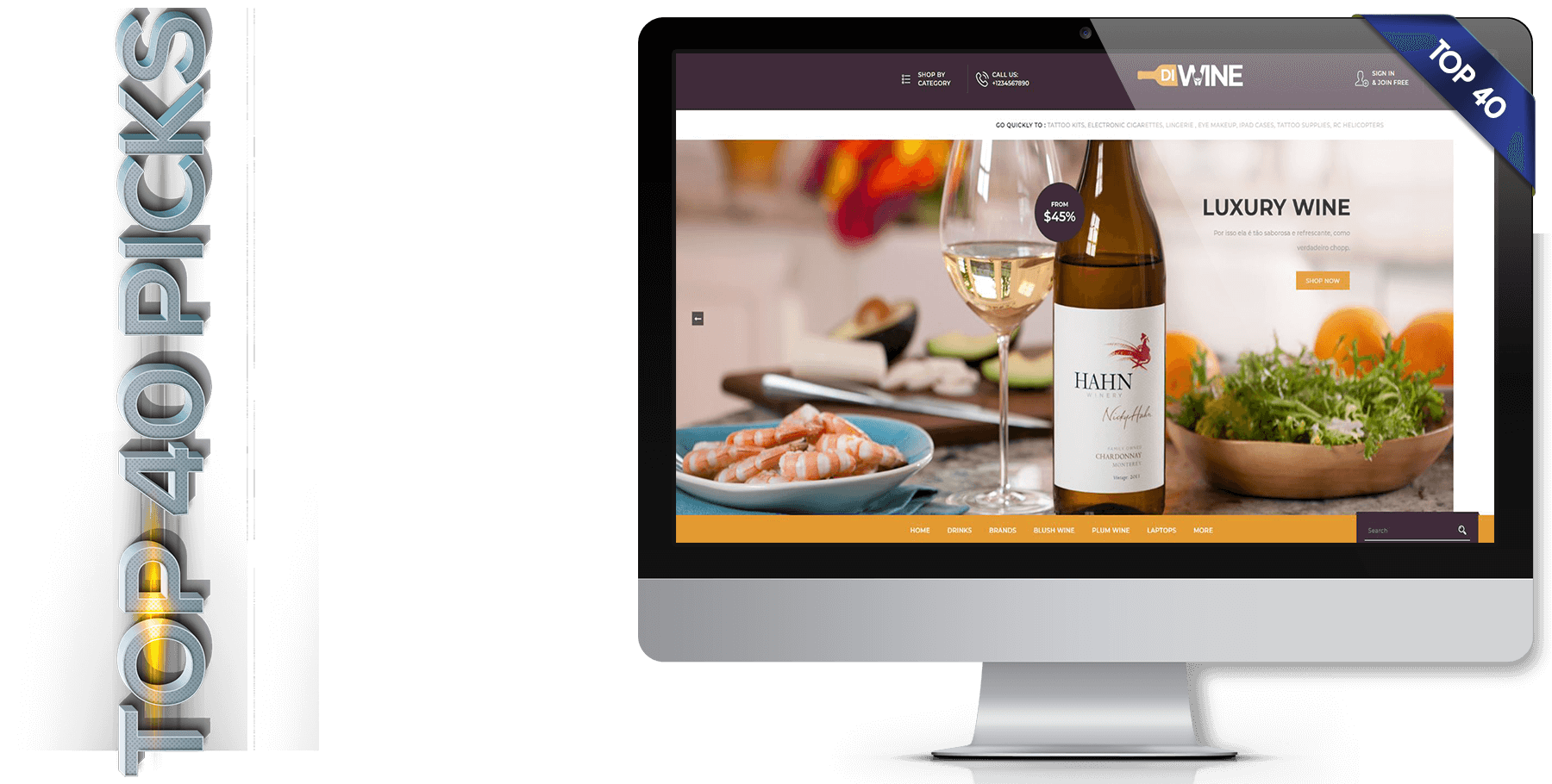 A website design called Liquor Store