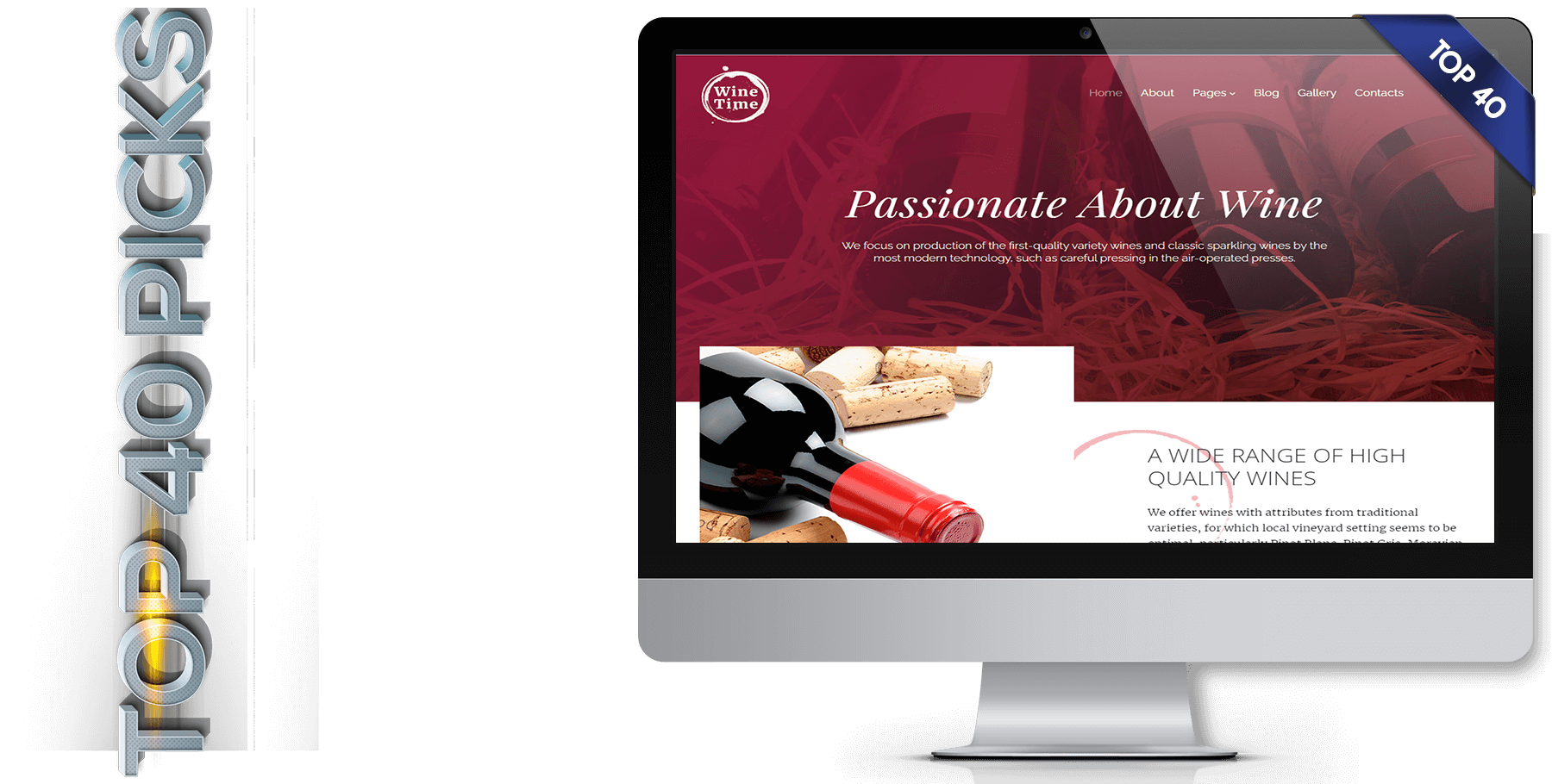 A website design called Wine Time