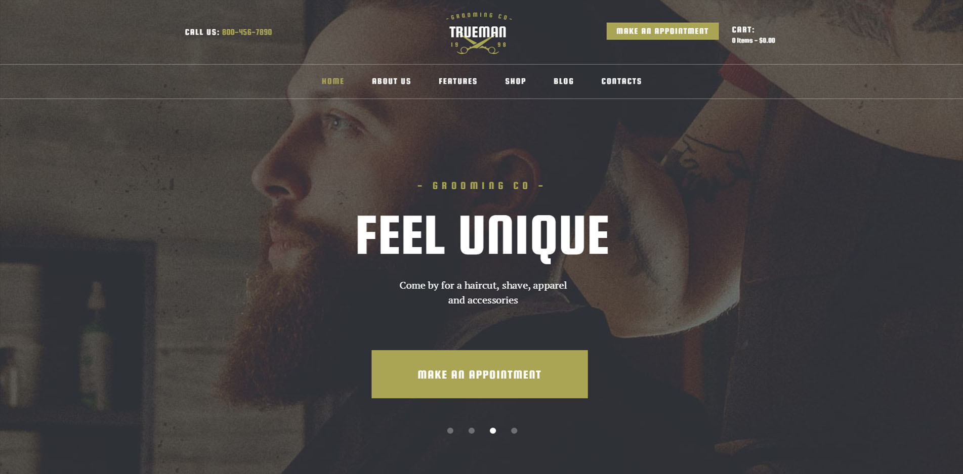 Barber Shop Website Design #6