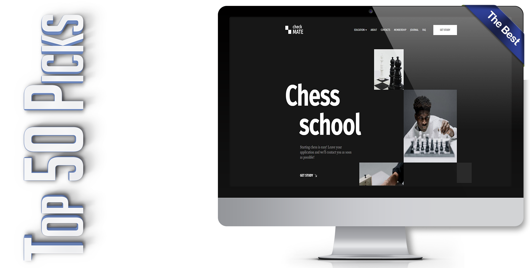 A website design in WordPress named CHECKMATE