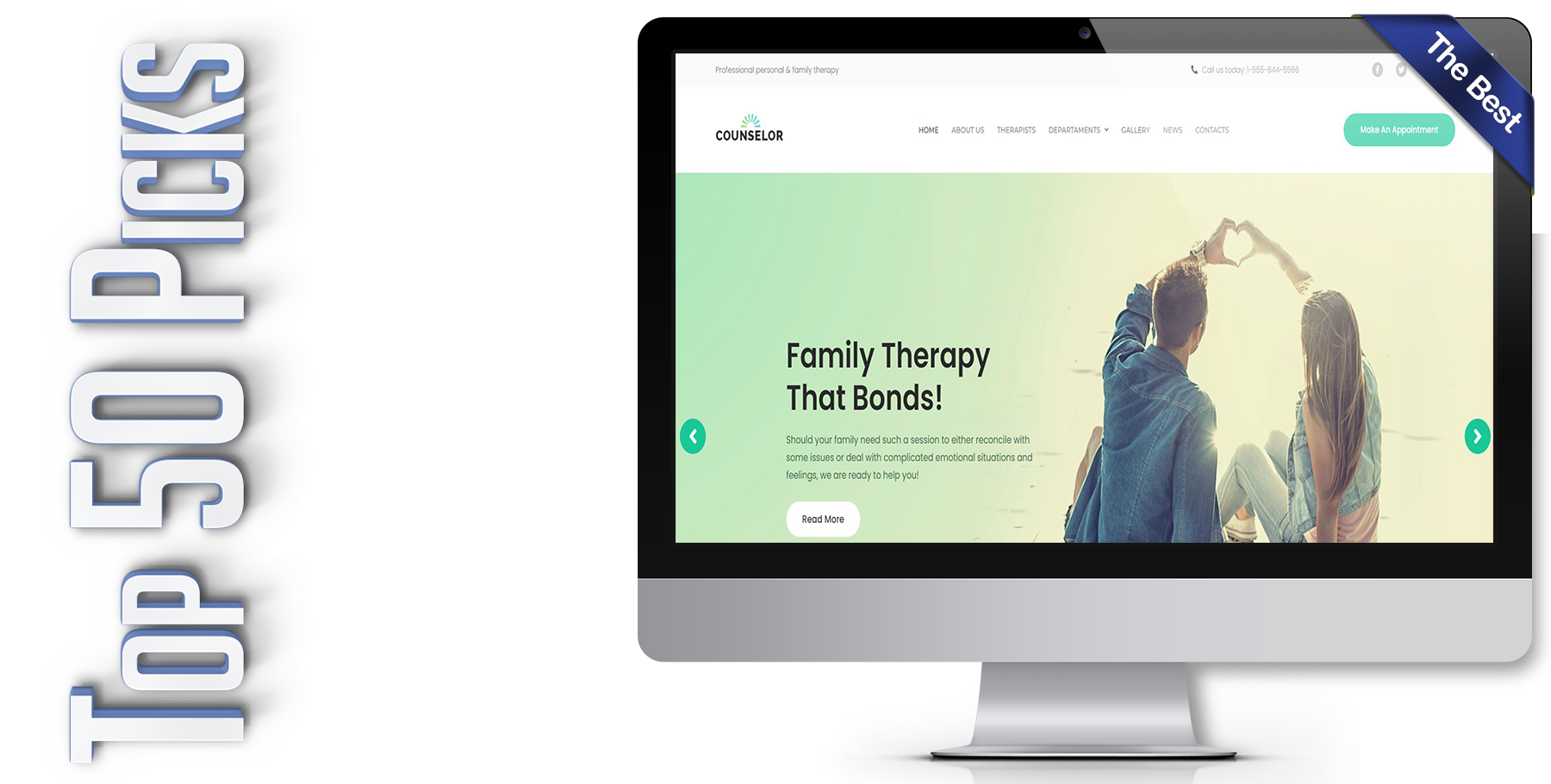 A website design in WordPress named COUNSELOR