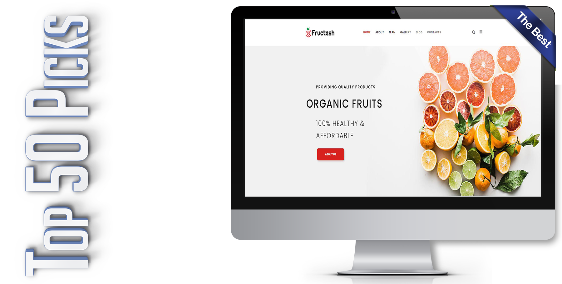 A website design in WordPress named FRUCTESH