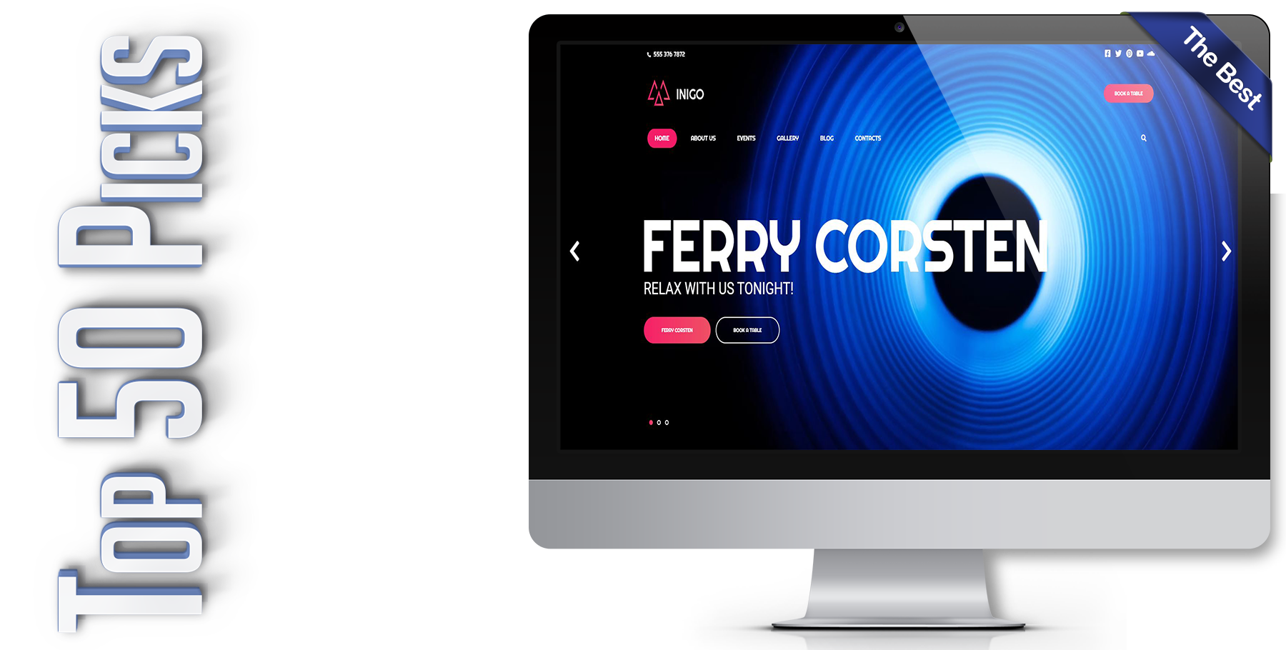 A website design in WordPress named INIGO