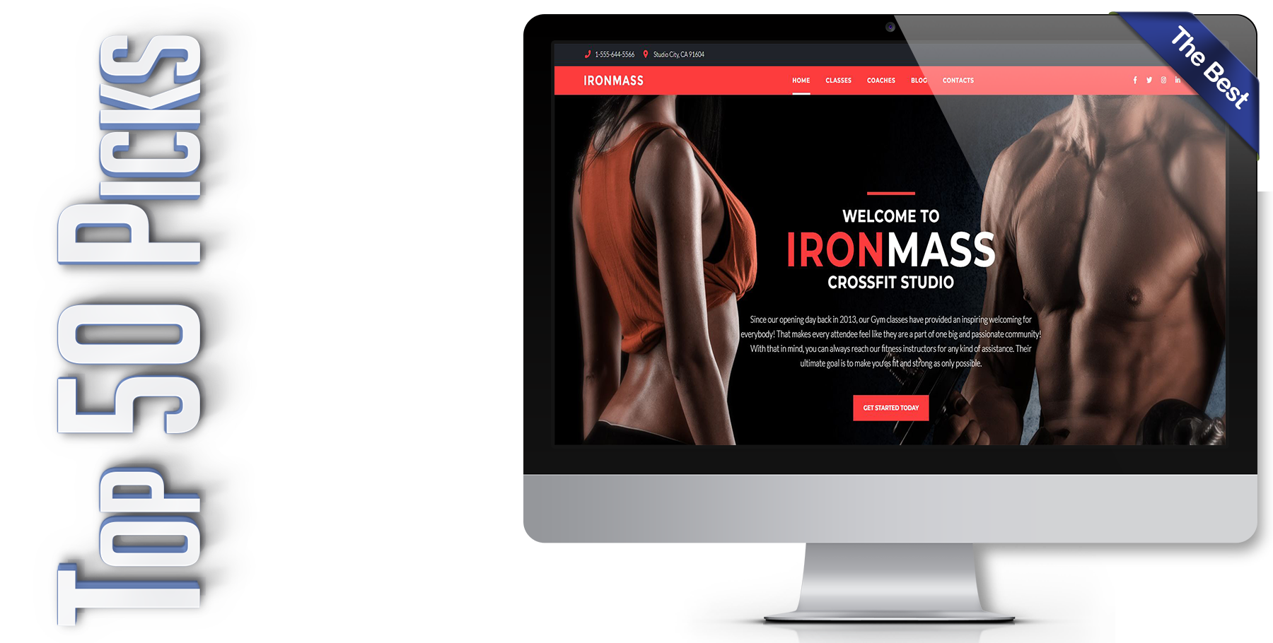 A website design in WordPress named IRONMASS
