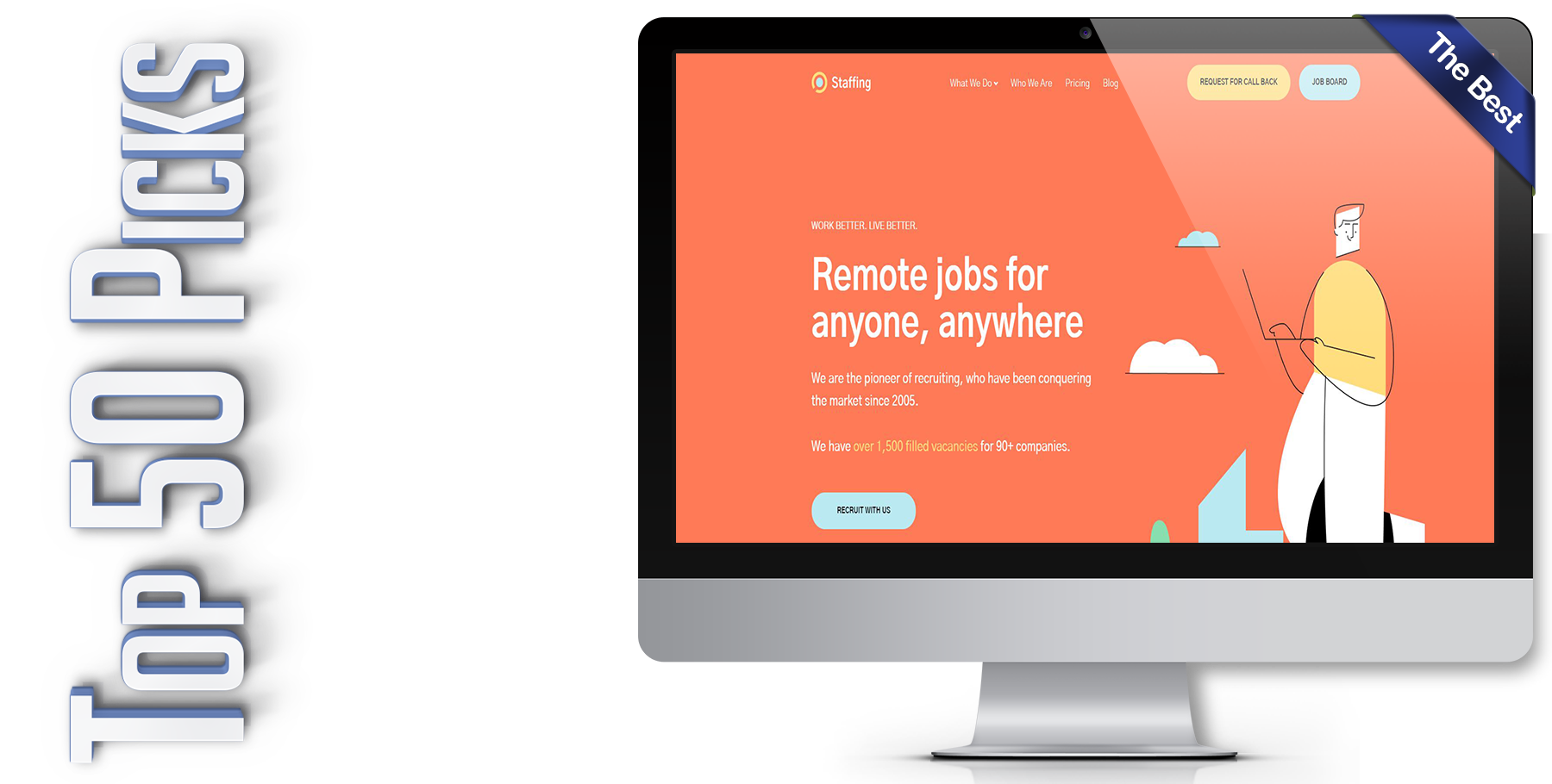 A website design in WordPress named STAFFING