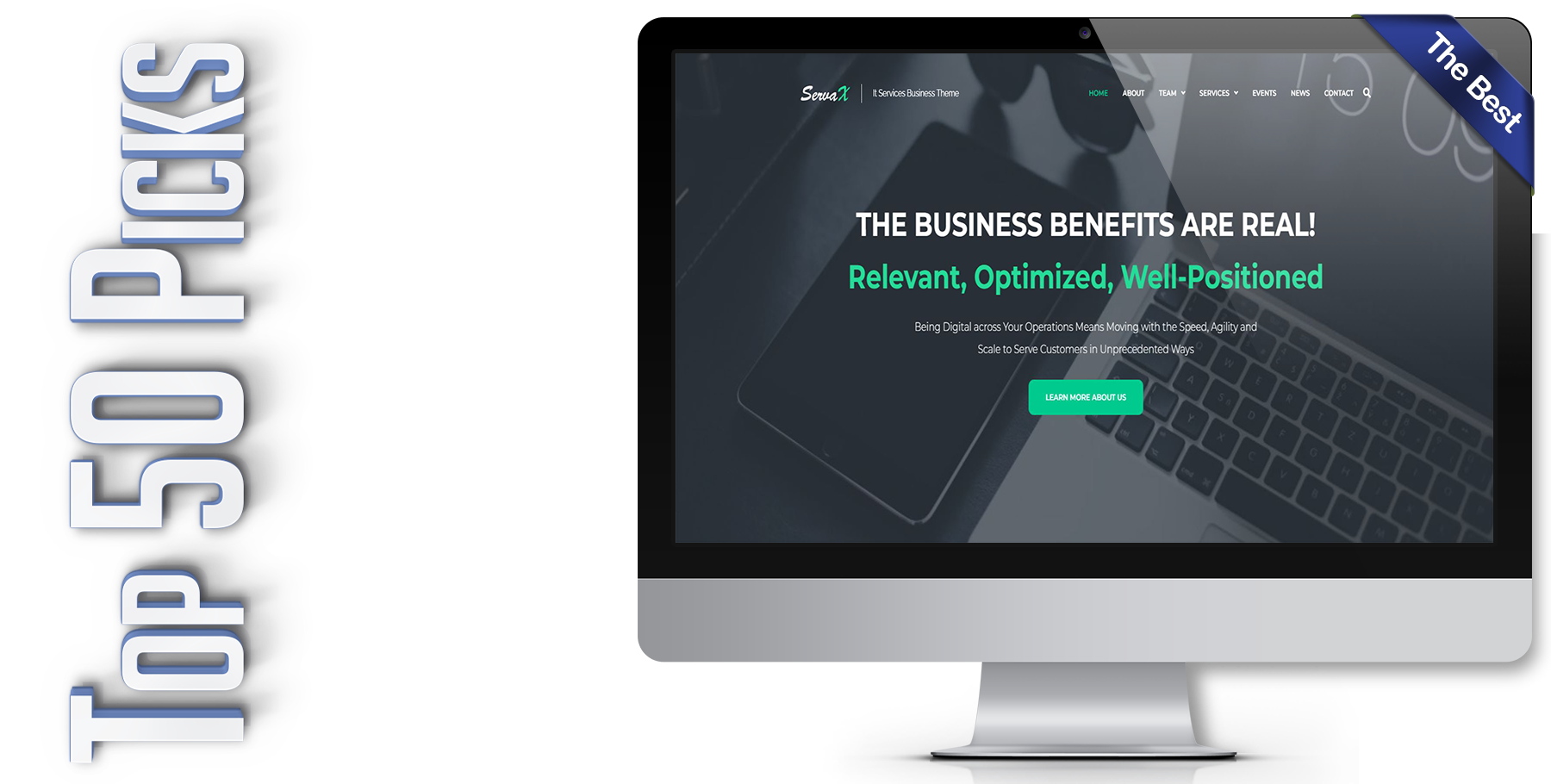 A website design in WordPress named SERVAX