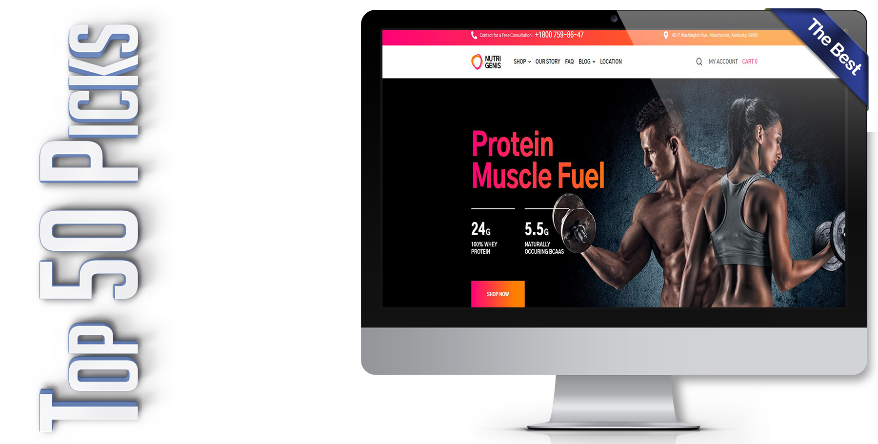 A website design in WordPress named NUTRIGENIS