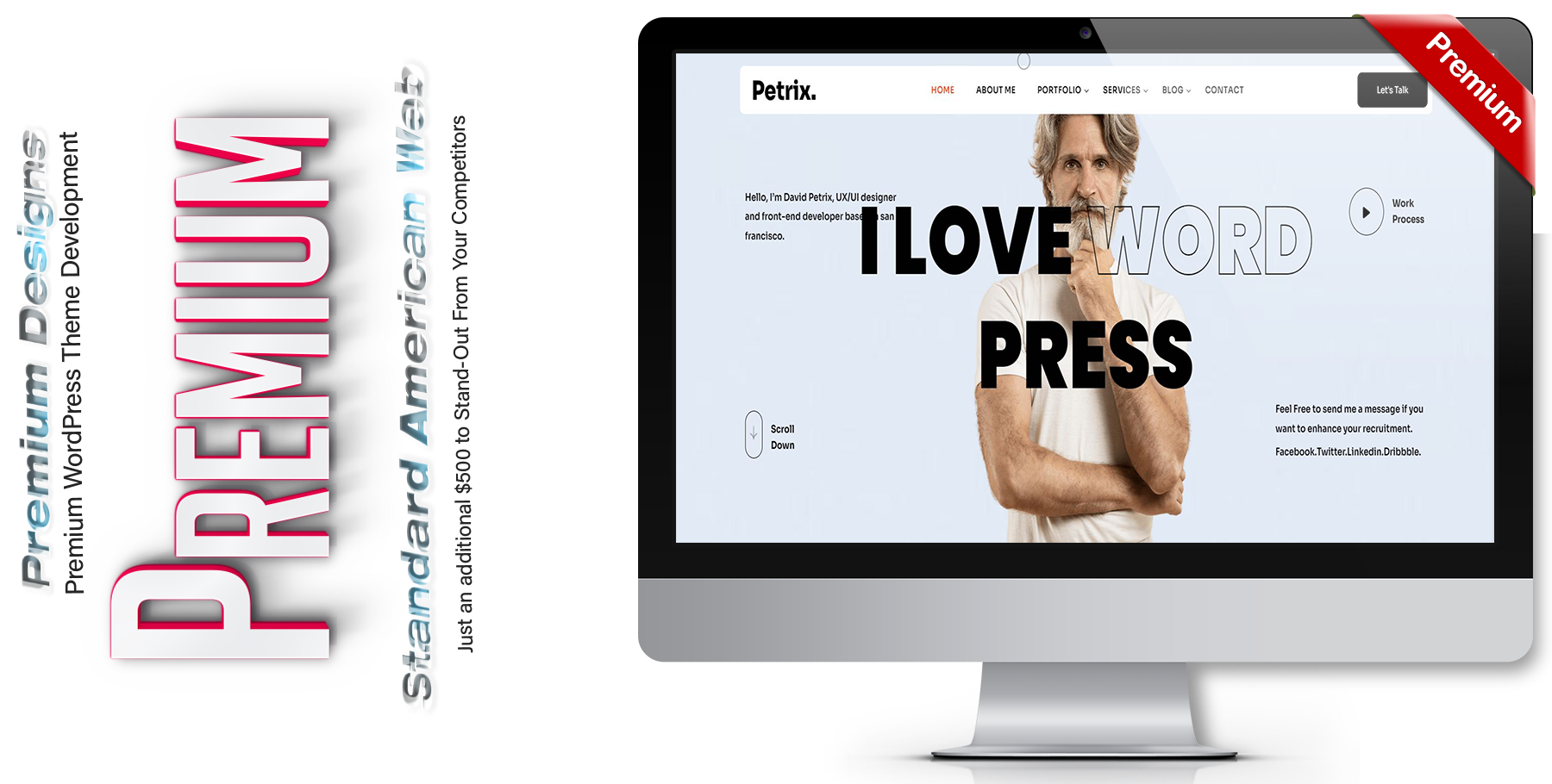 A website design in WordPress named PETRIX