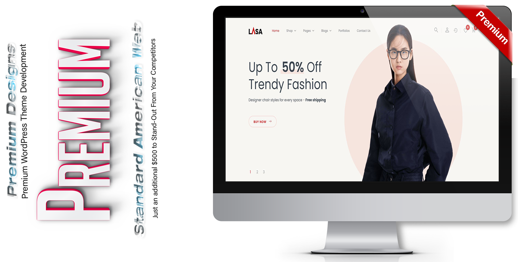 A website design in WordPress named LASA