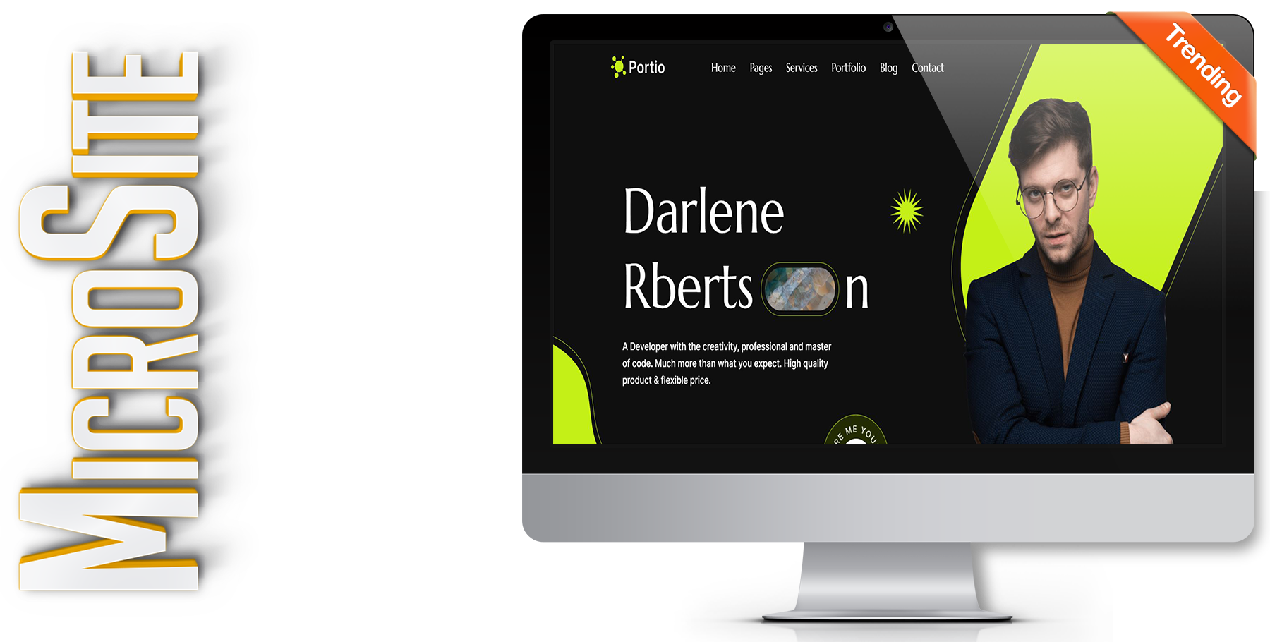 A website design in WordPress named portio