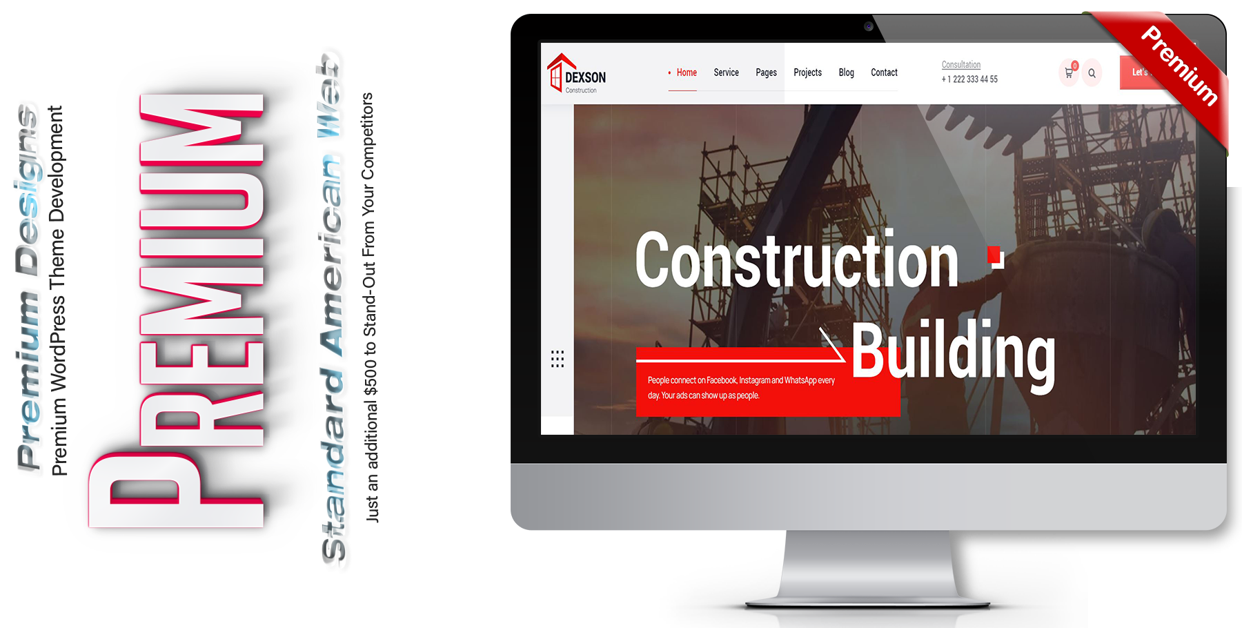 A website design in WordPress named DEXSON