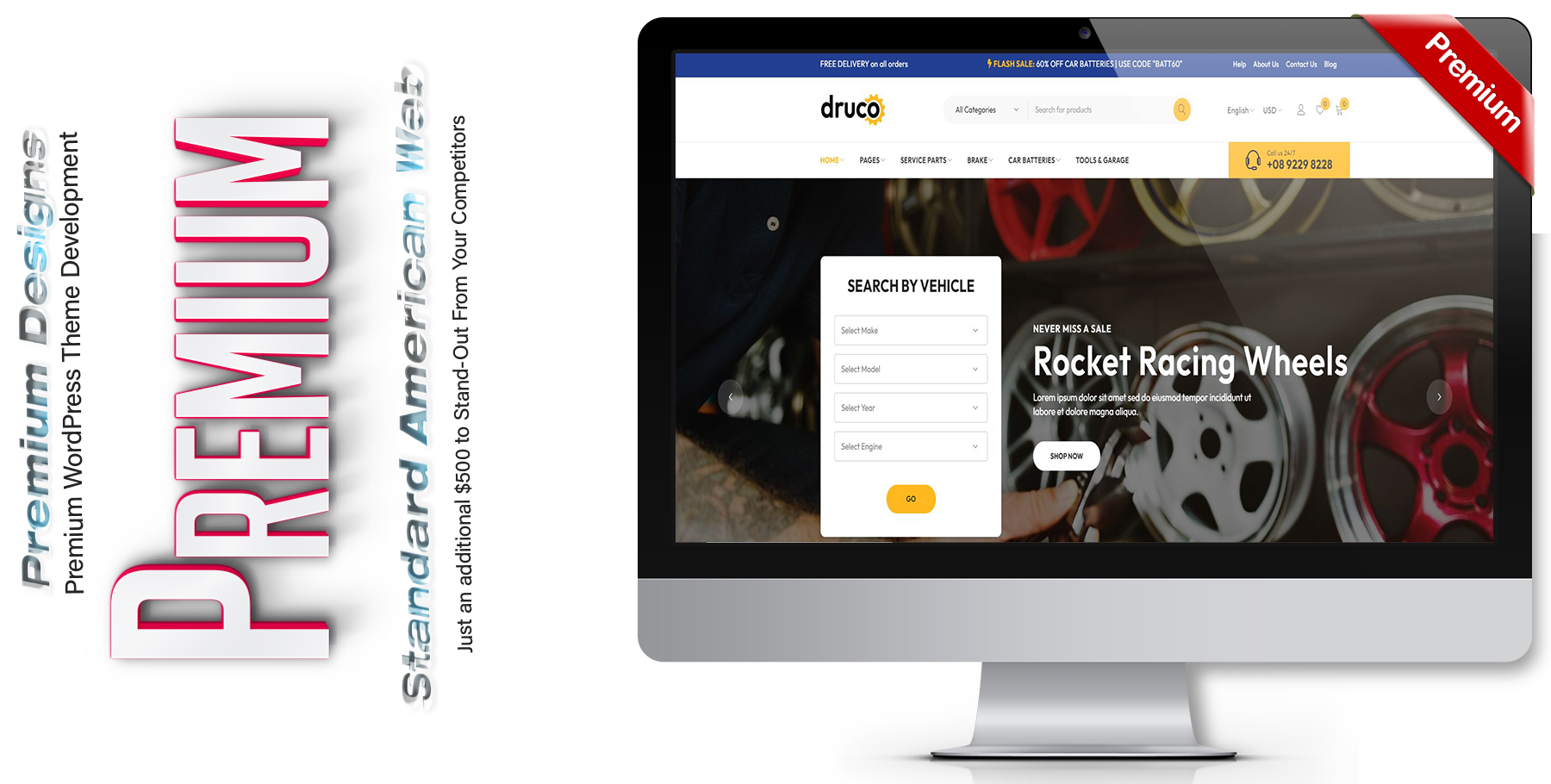 A website design in WordPress named DRUCO